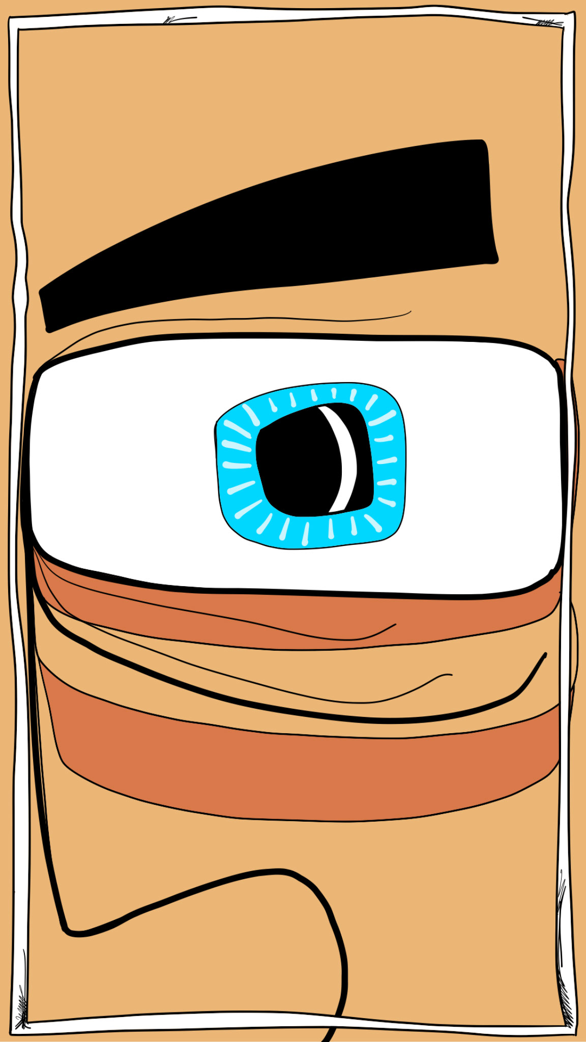 Bullet in eye 2, authored Carny Island artwork