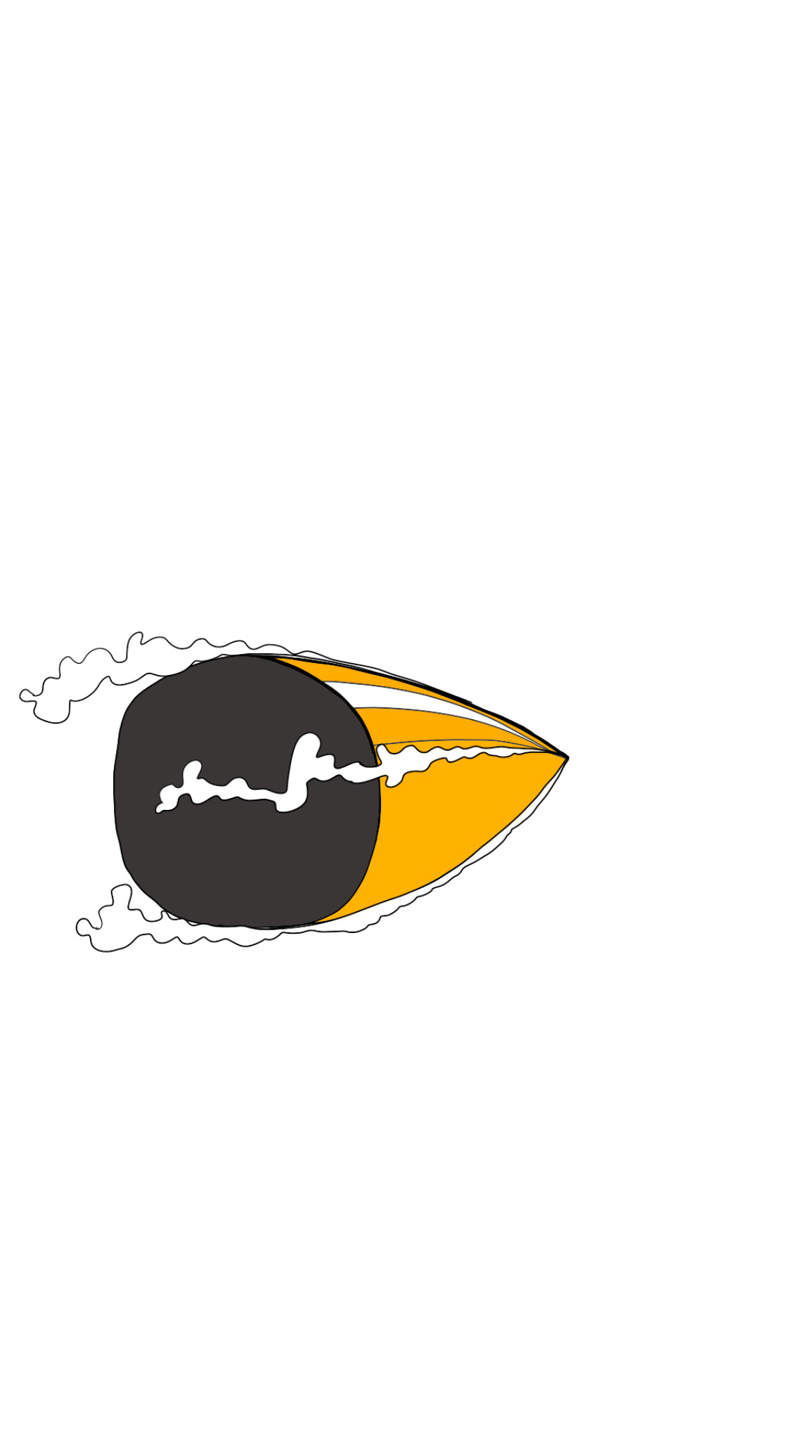 Bullet trajectory, authored Carny Island artwork