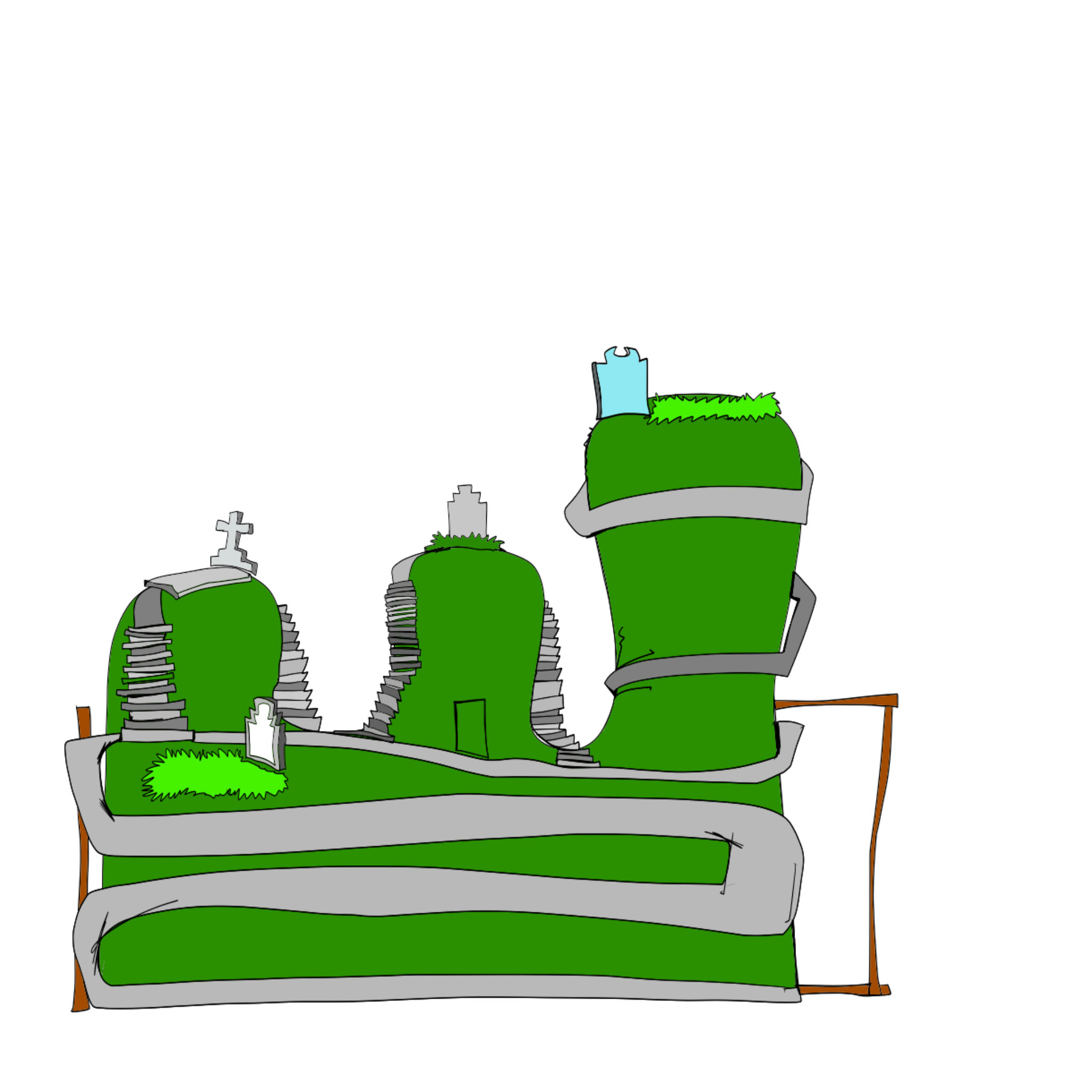 Camel back ridge, authored Carny Island artwork