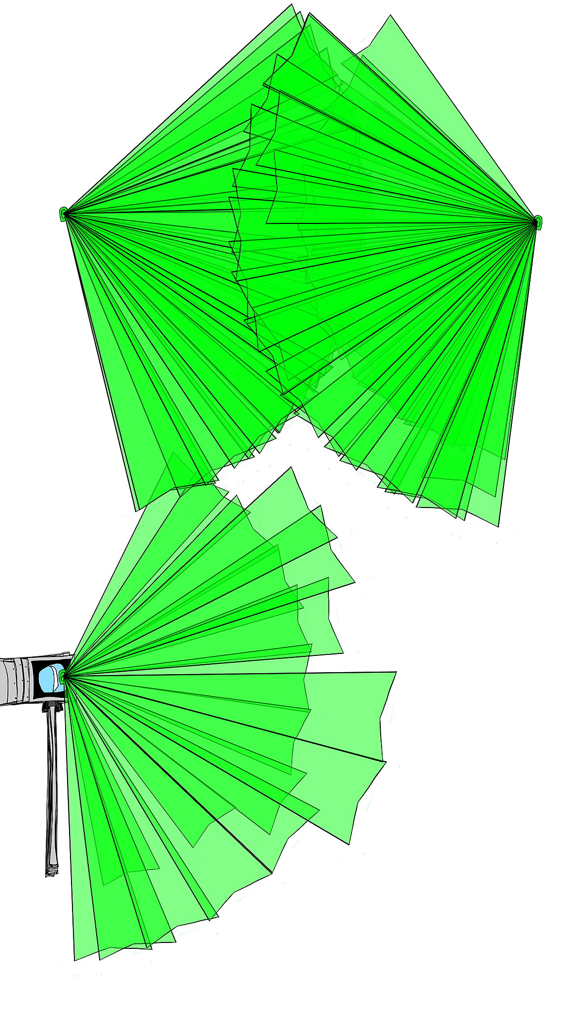 Camera beams, authored Carny Island artwork