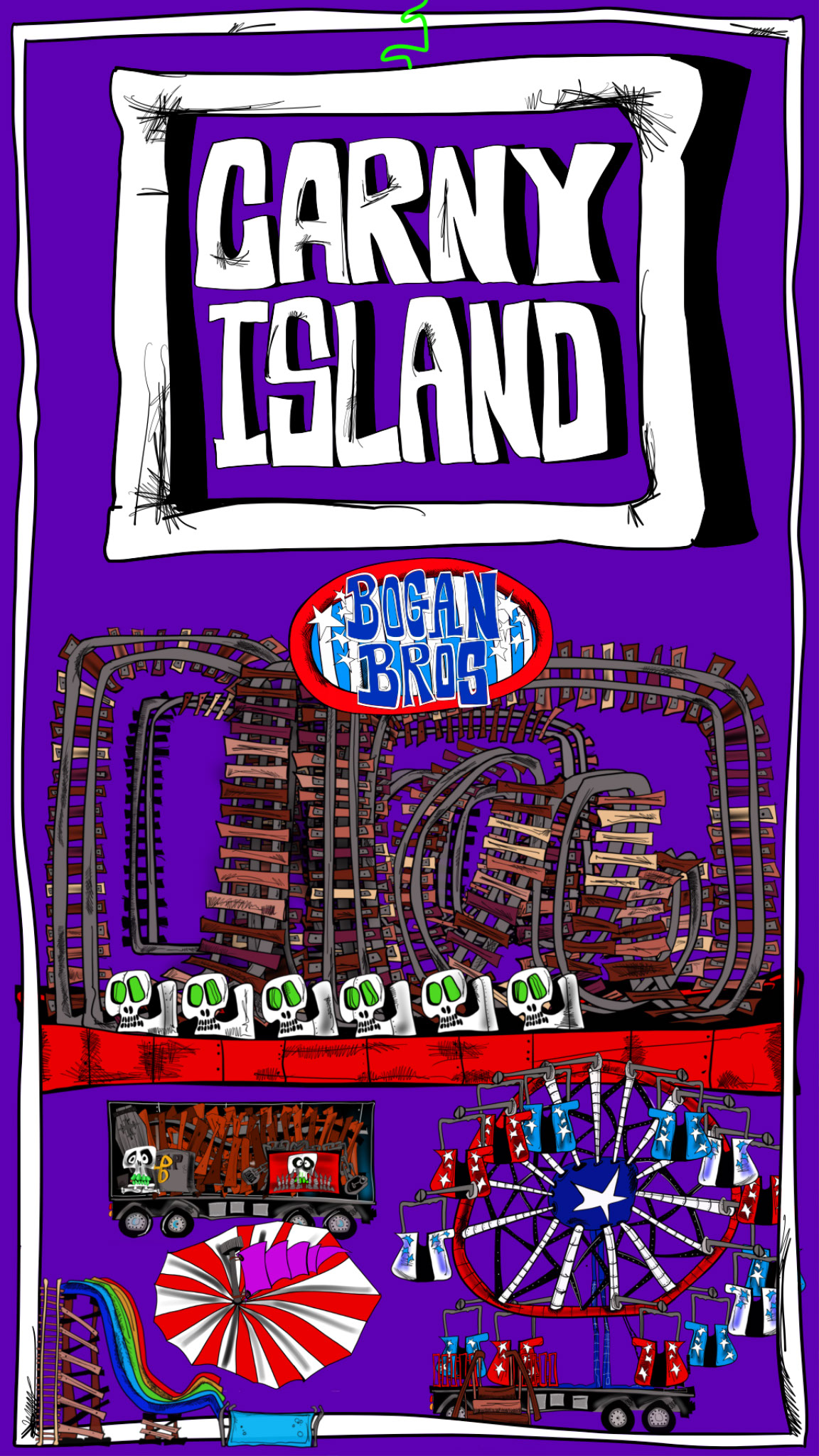 Carny Island opener, authored Carny Island artwork