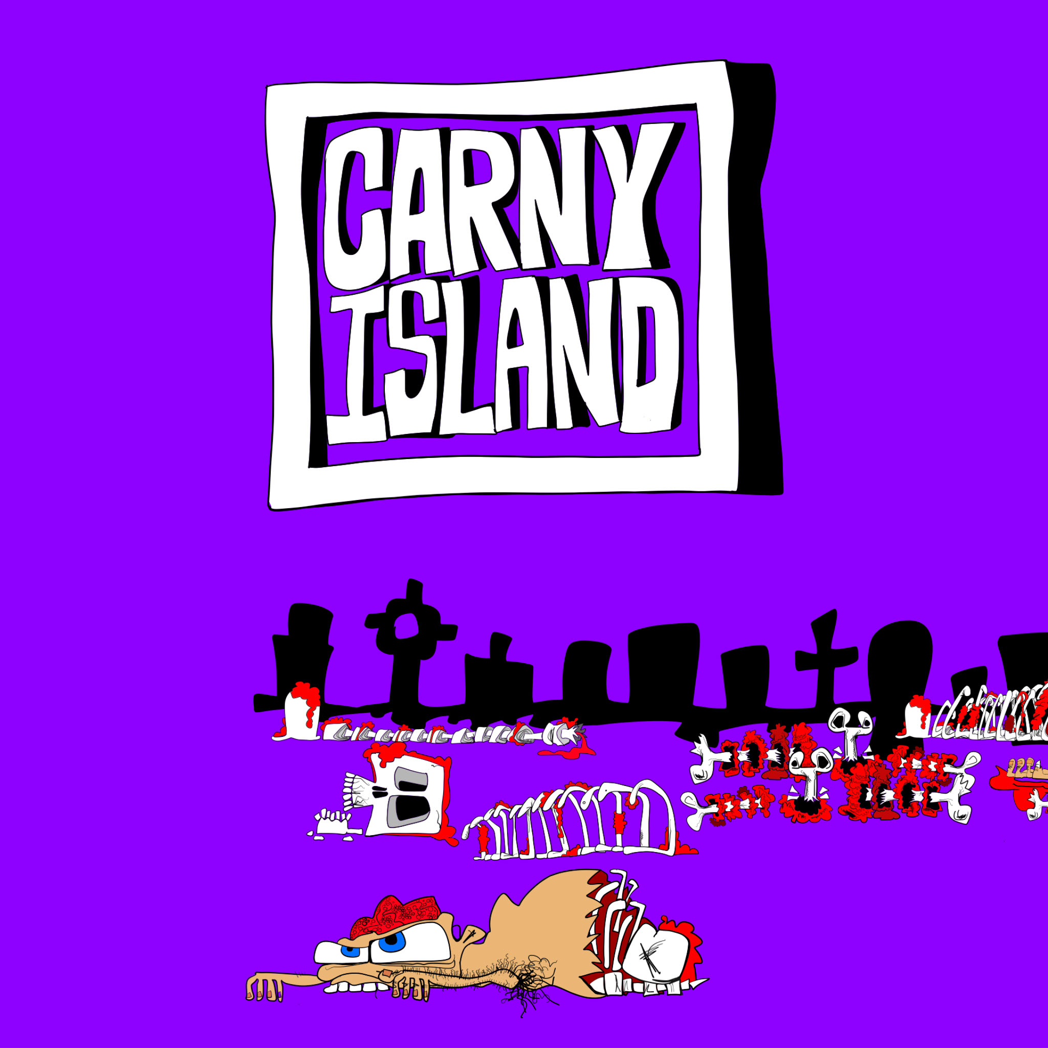 Carny blood pour, authored Carny Island artwork