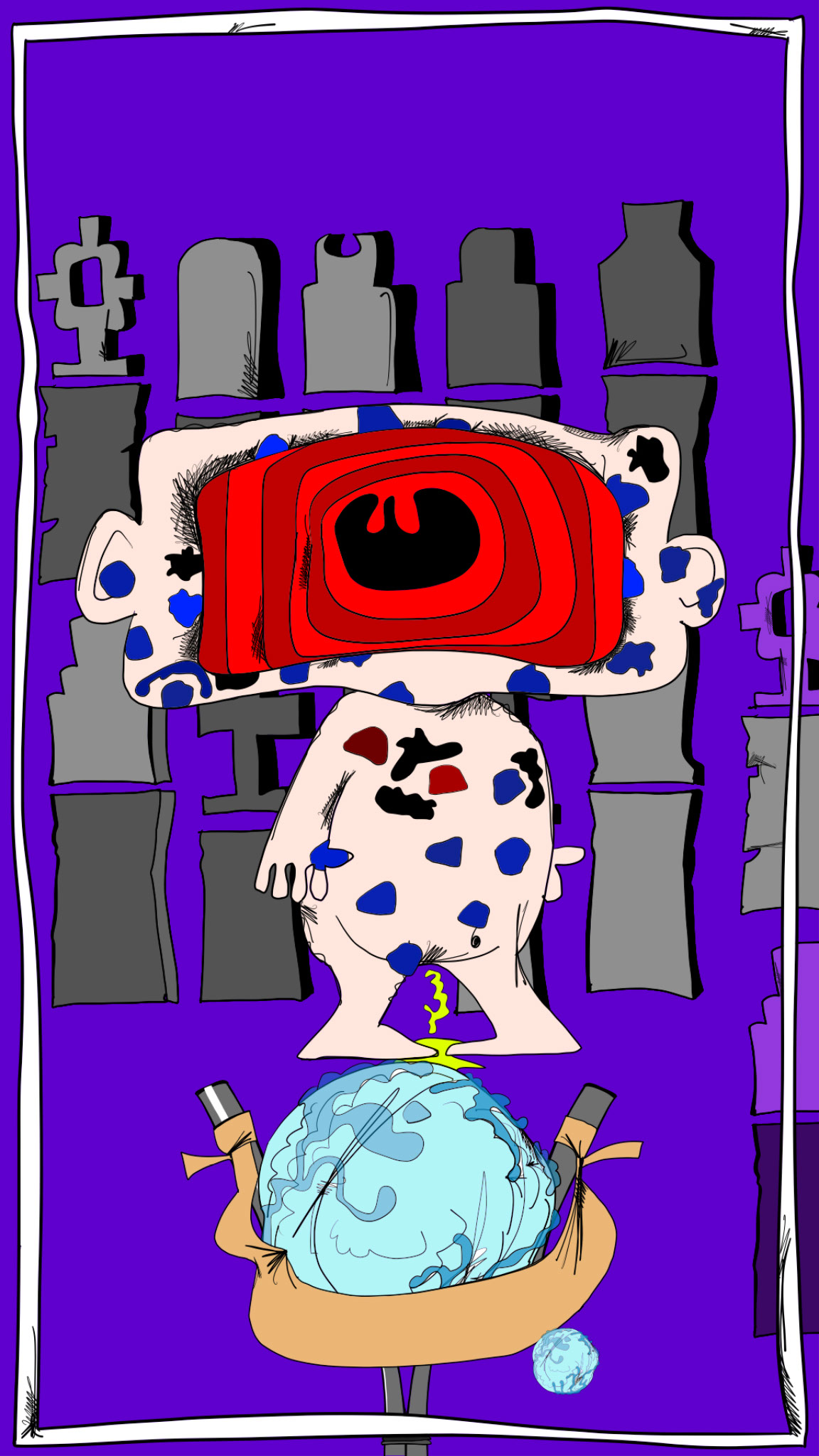 Carny master body copy, authored Carny Island artwork