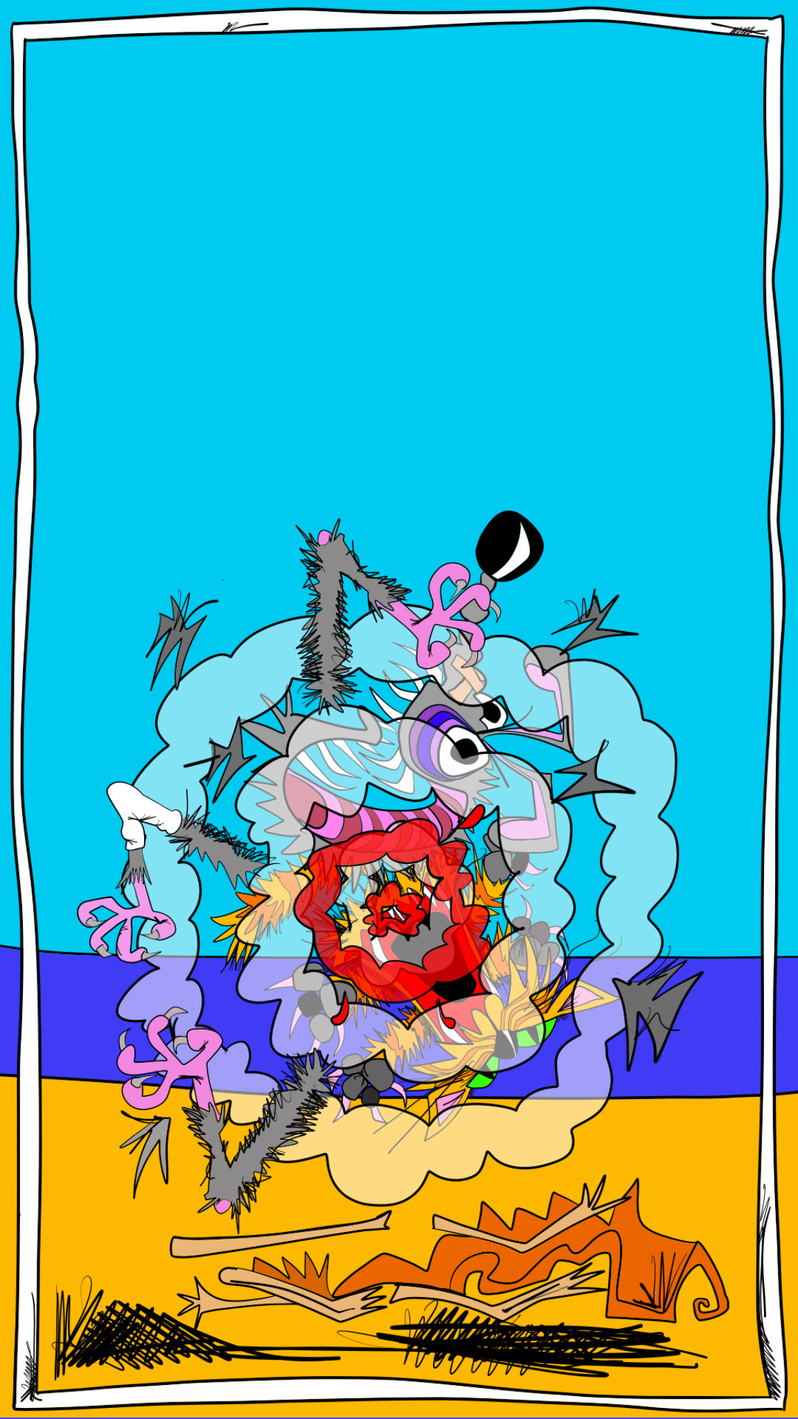 Cat n dog fight. Part 2, authored Carny Island artwork