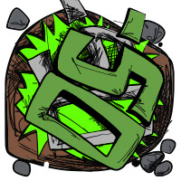 Cave in, authored Carny Island artwork