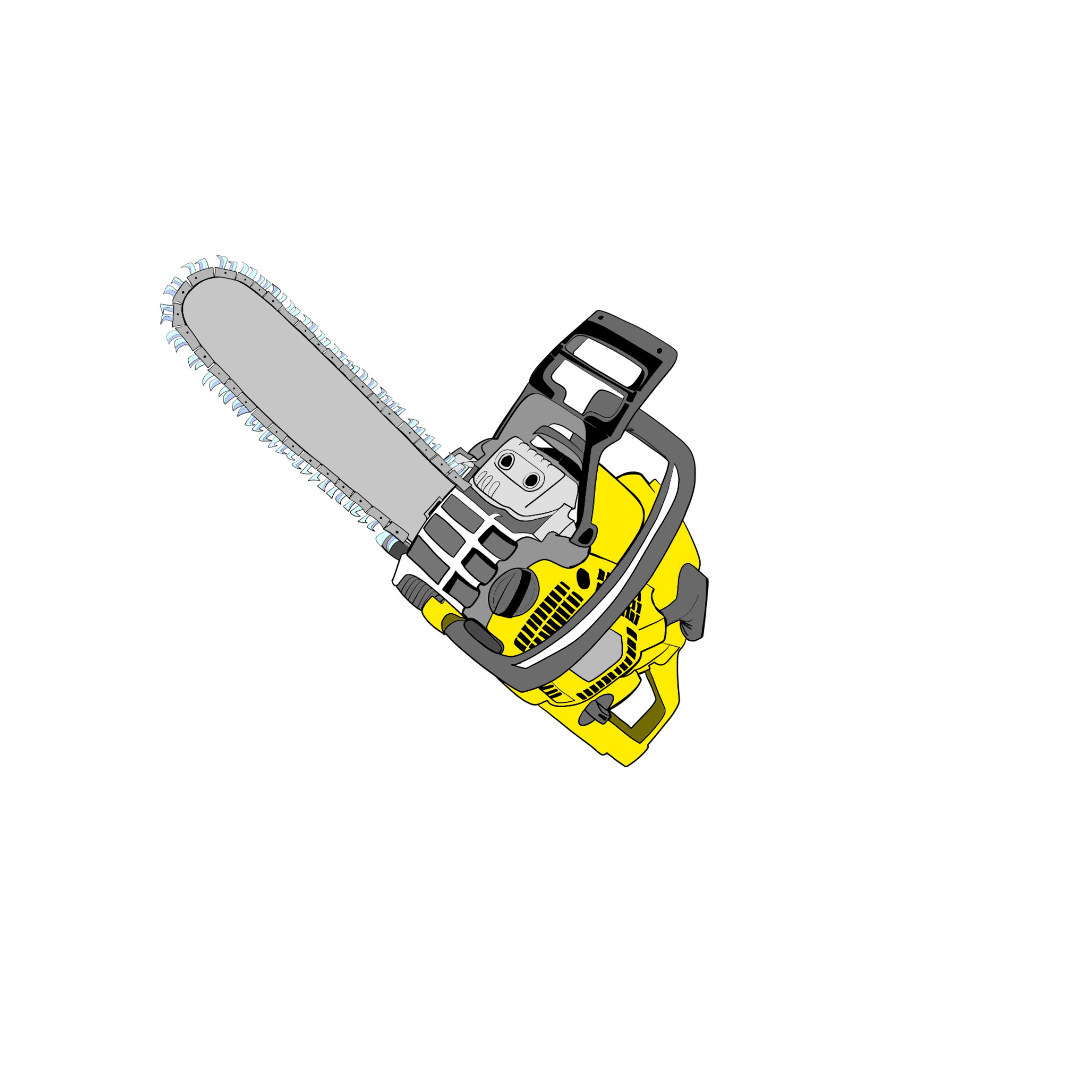 Chain saw, authored Carny Island artwork