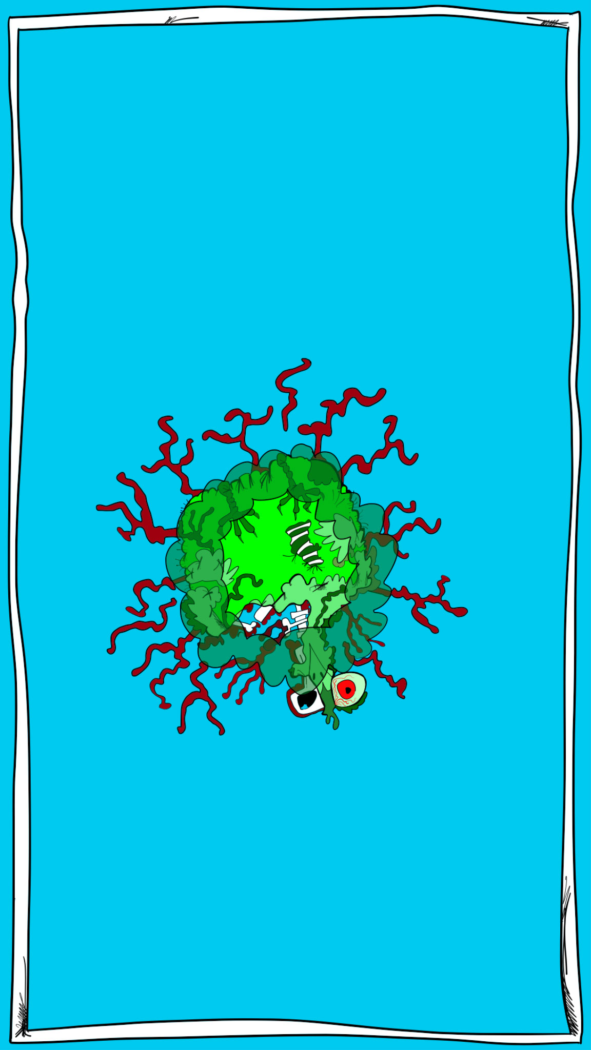 Chick explodes, authored Carny Island artwork