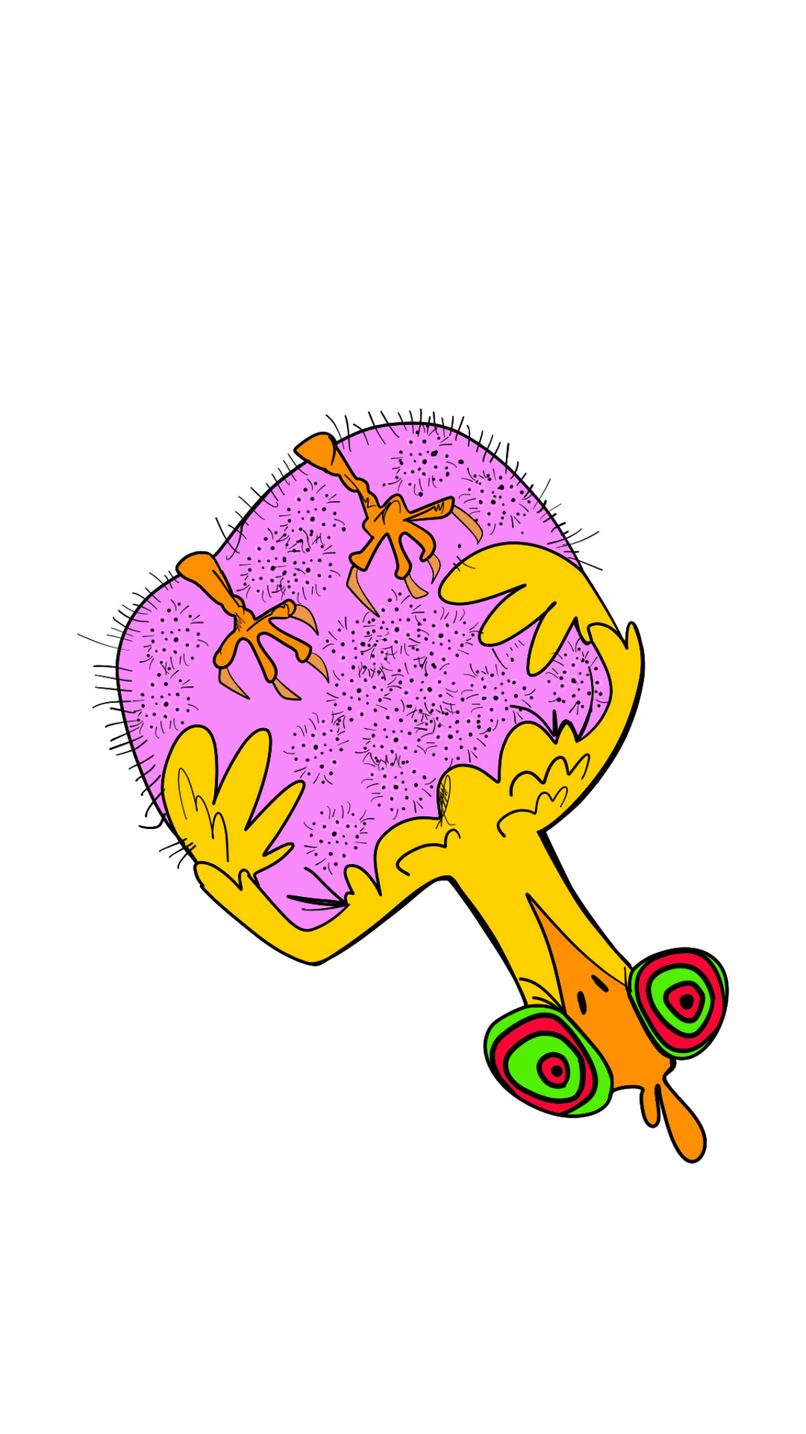 Chicken burst, authored Carny Island artwork