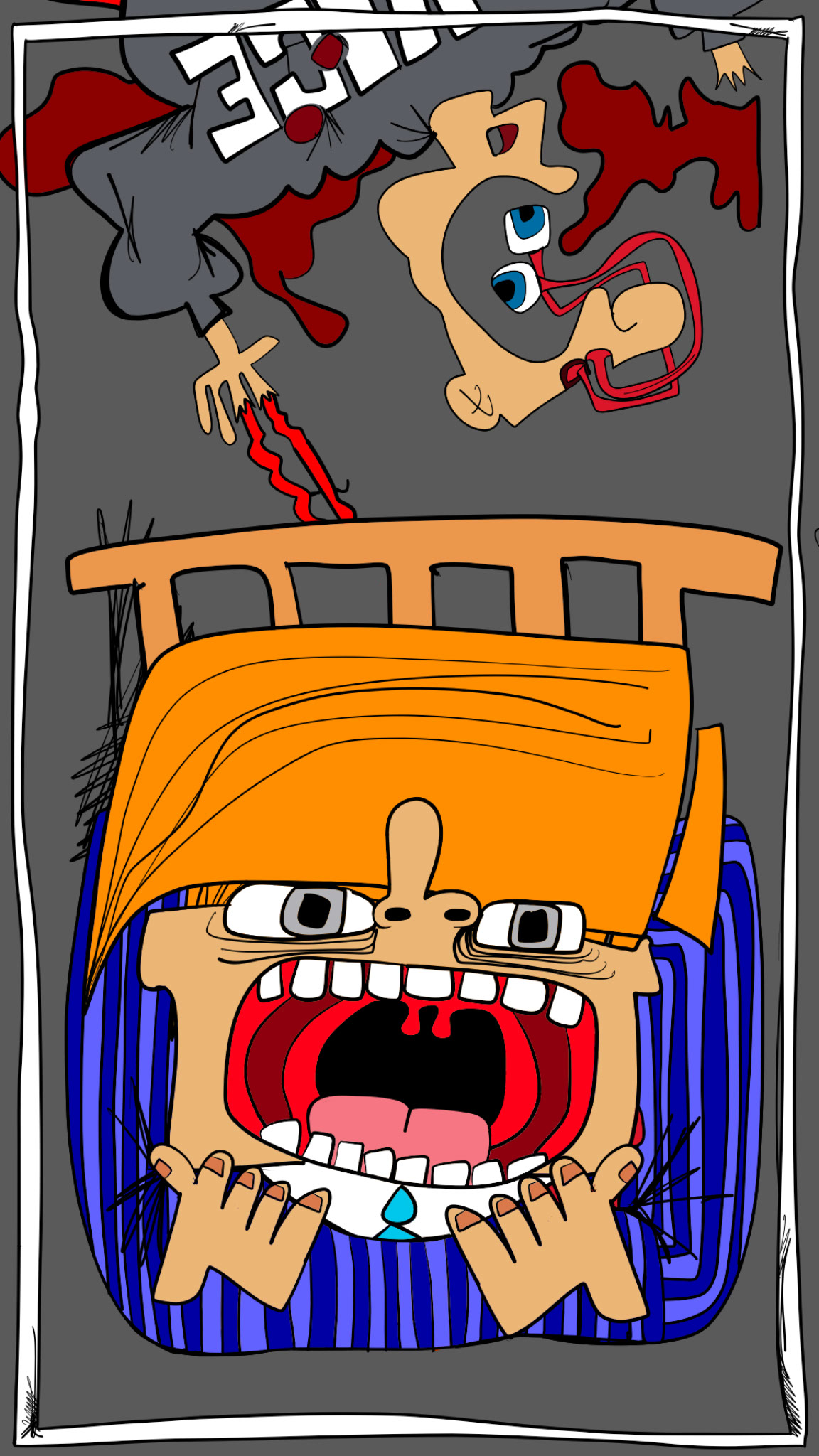 Choking 1, authored Carny Island artwork