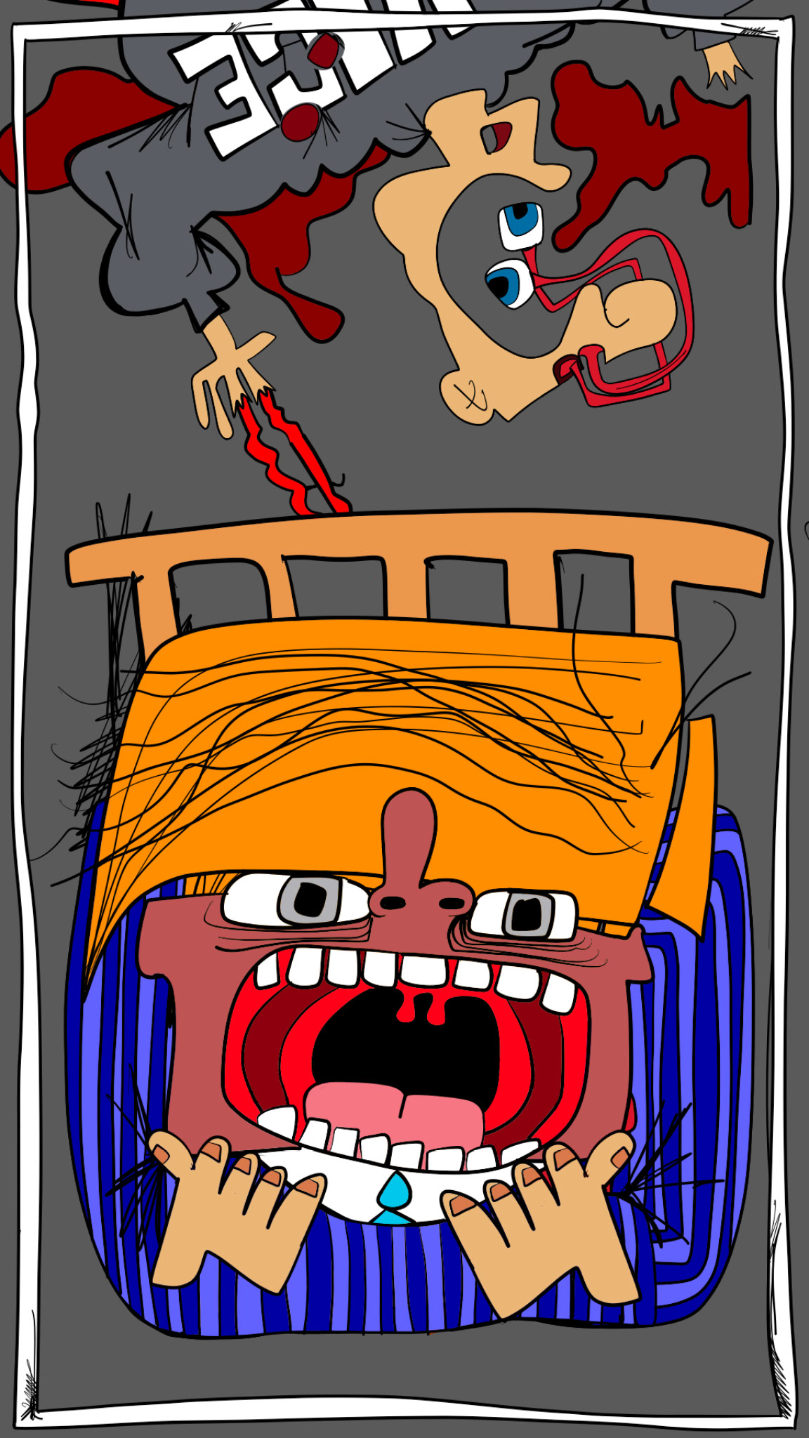 Choking 2, authored Carny Island artwork