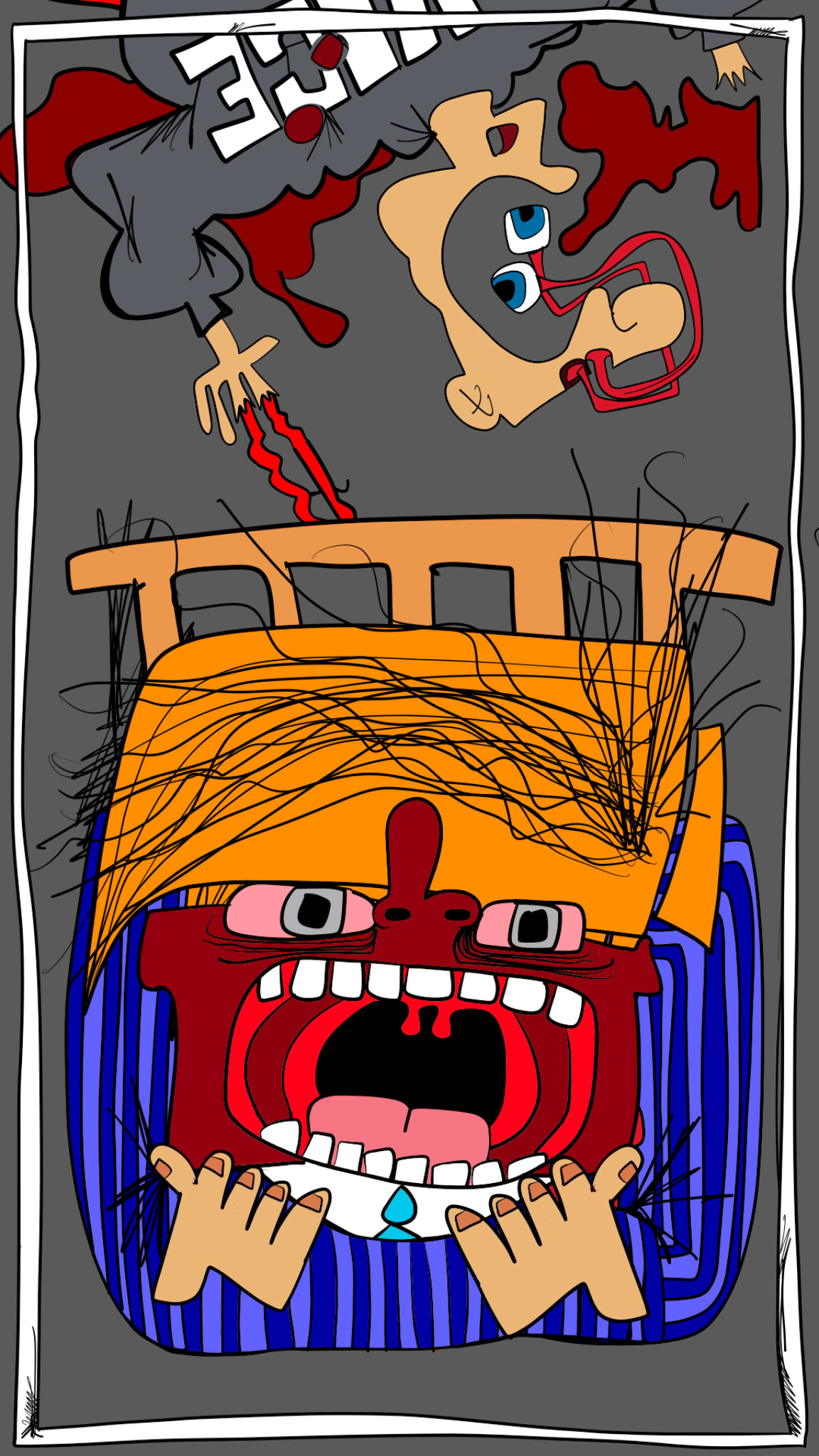 Choking 3, authored Carny Island artwork