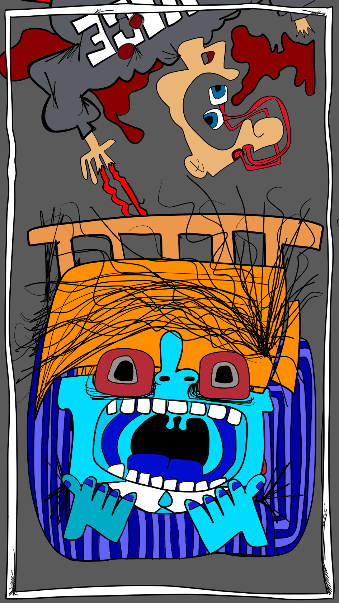 Choking 4, authored Carny Island artwork