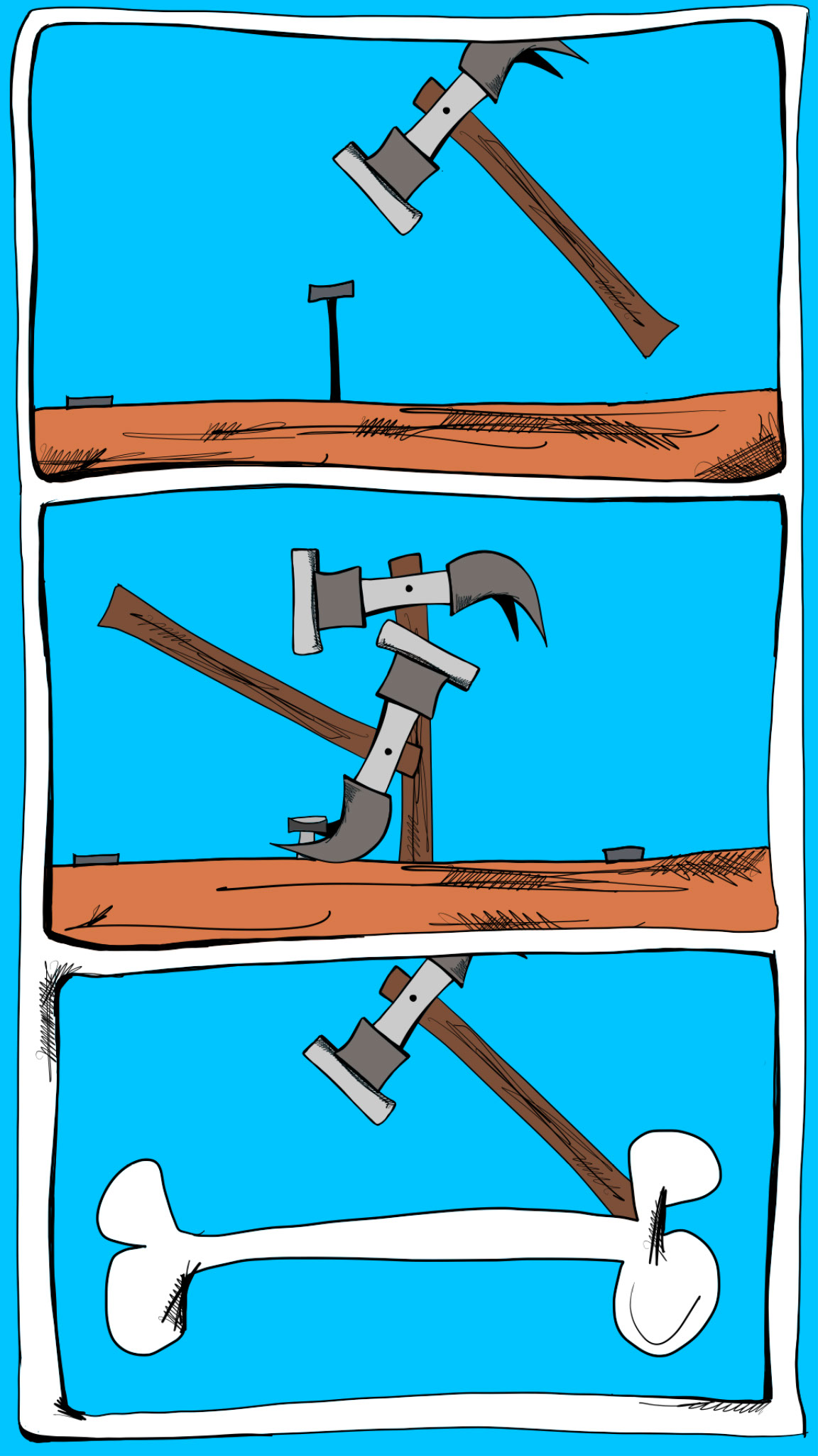 Claw hammer. Set 1, authored Carny Island artwork
