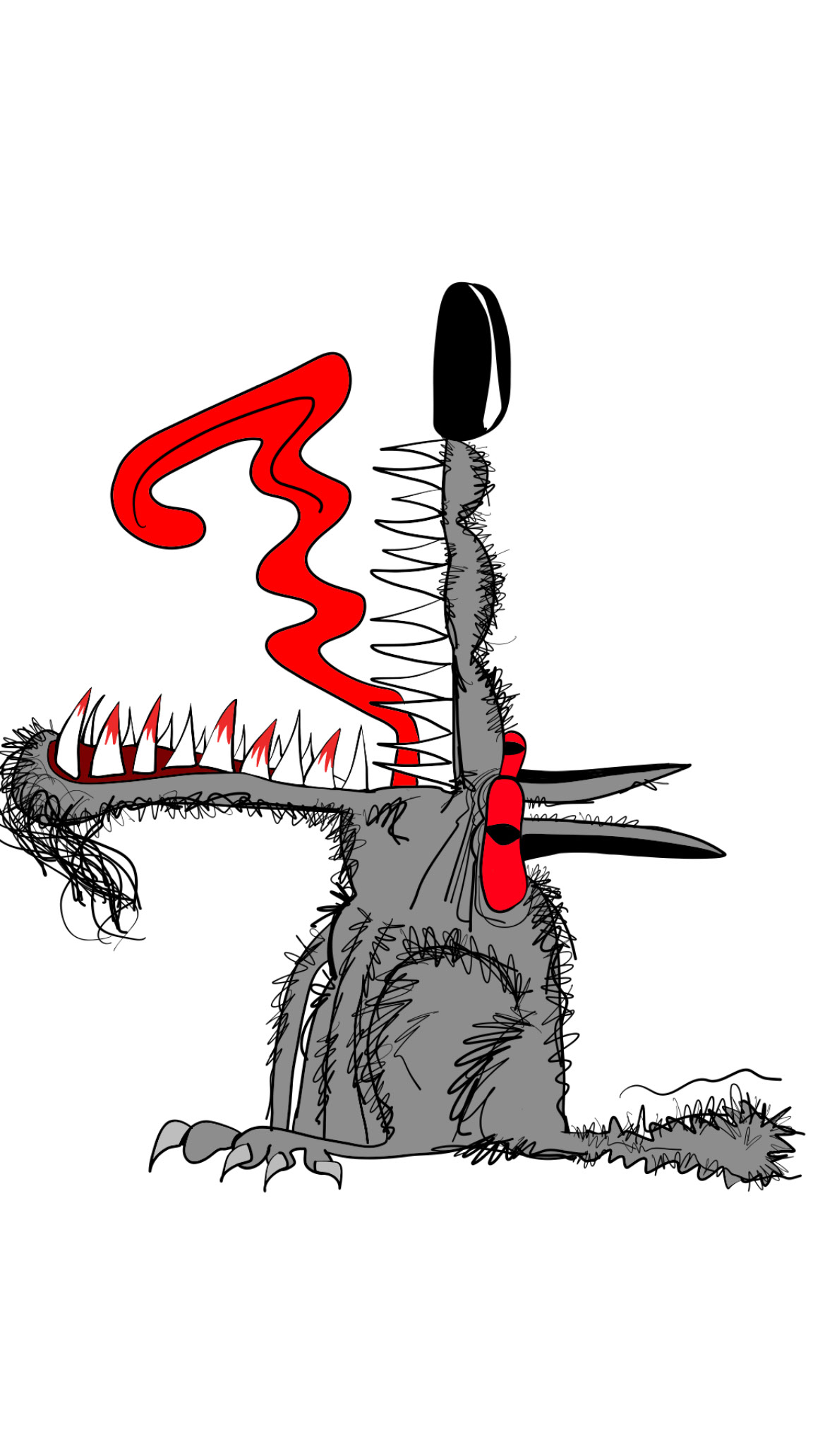 Close up howling wolf, authored Carny Island artwork