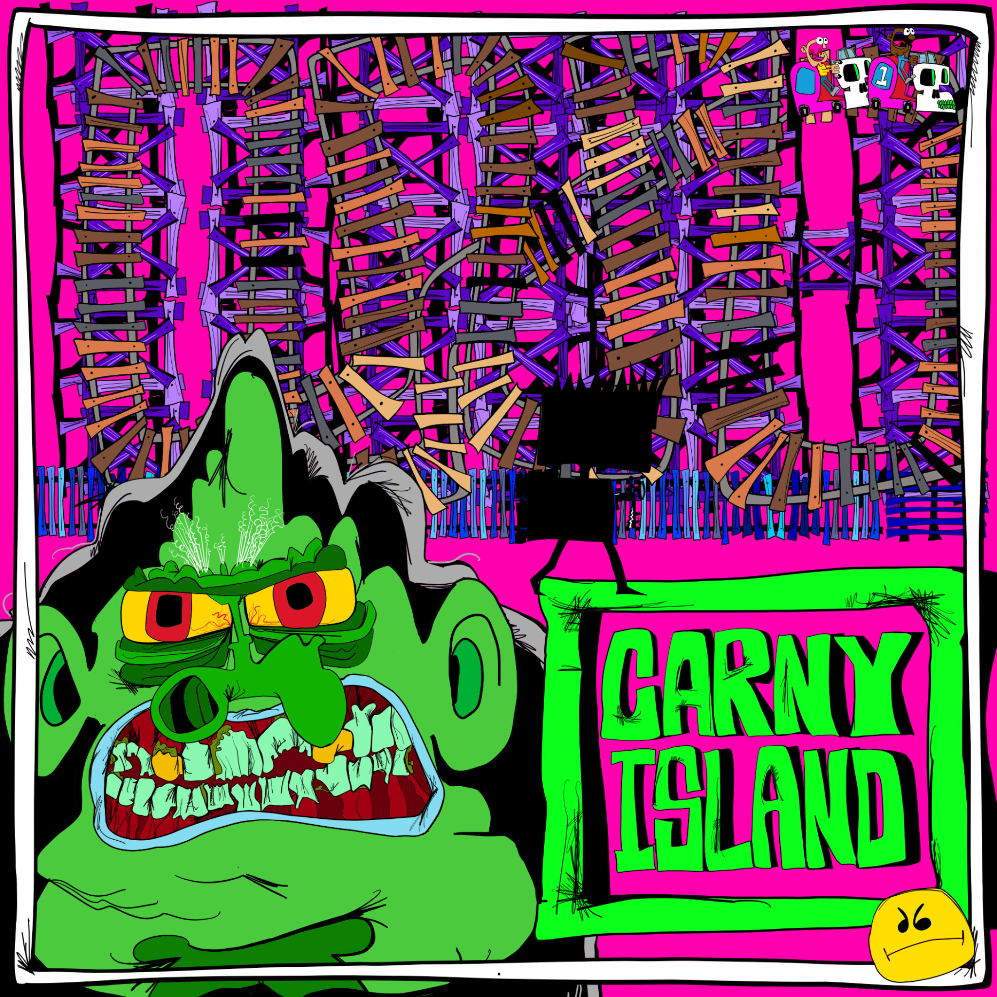 Coaster._Compiled, authored Carny Island artwork