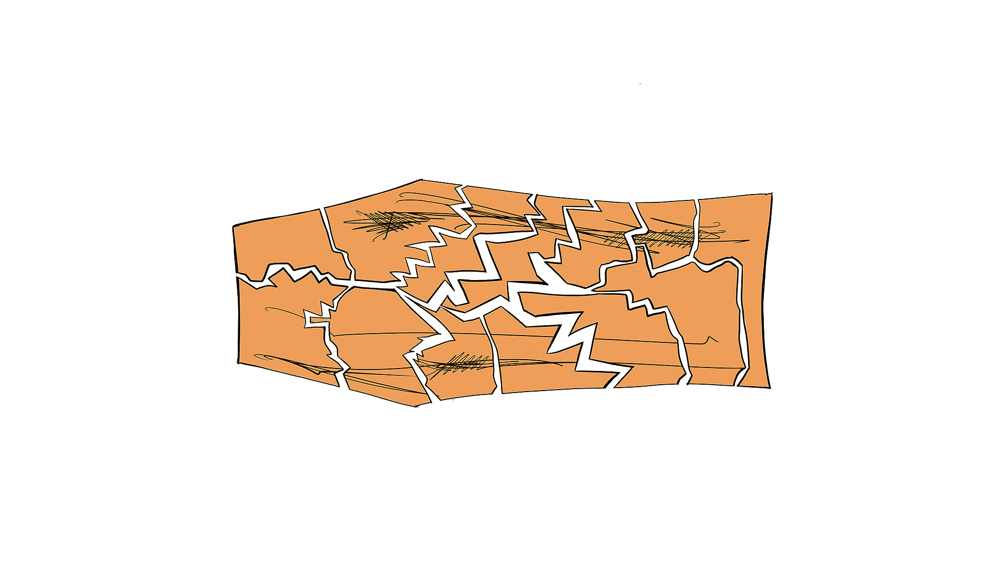 Coffin lid. Exploded, authored Carny Island artwork