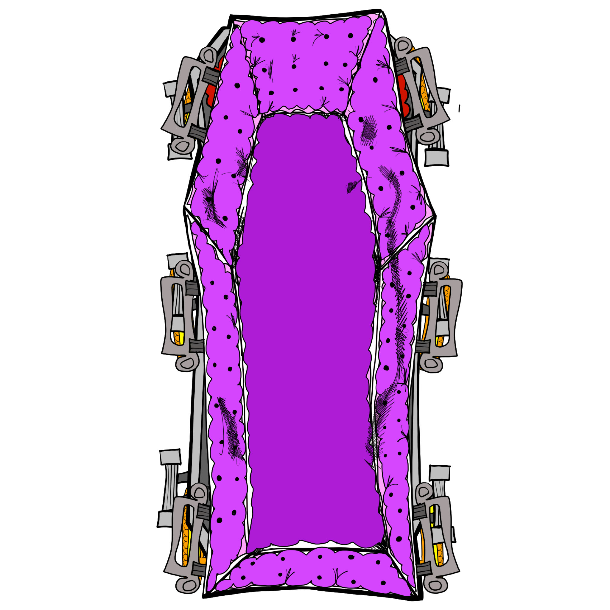Coffins. Game art, authored Carny Island artwork