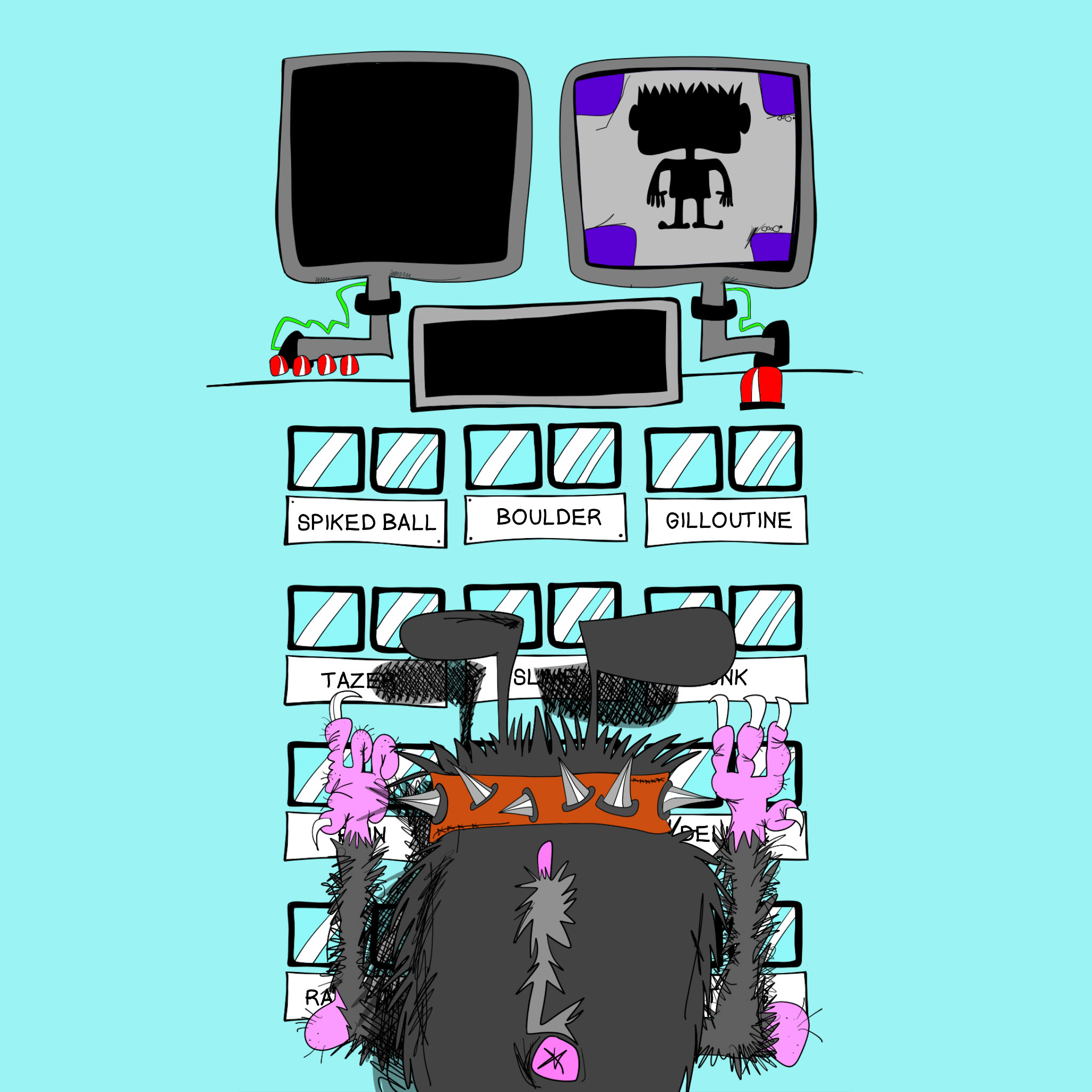 Control room. V2, authored Carny Island artwork