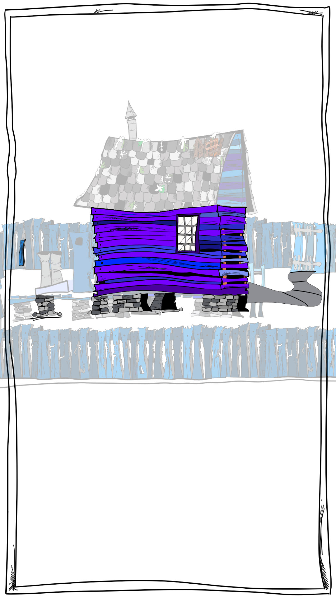 Cottage roof copy, authored Carny Island artwork