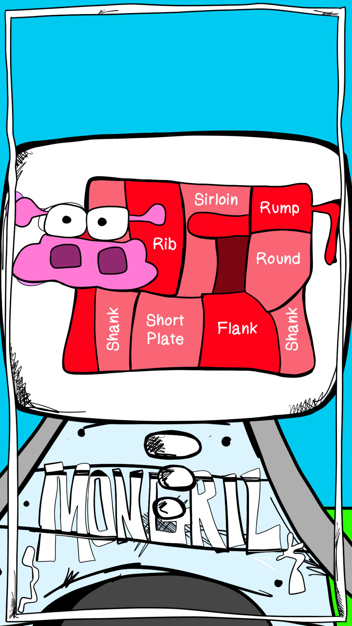 Cow copy, authored Carny Island artwork