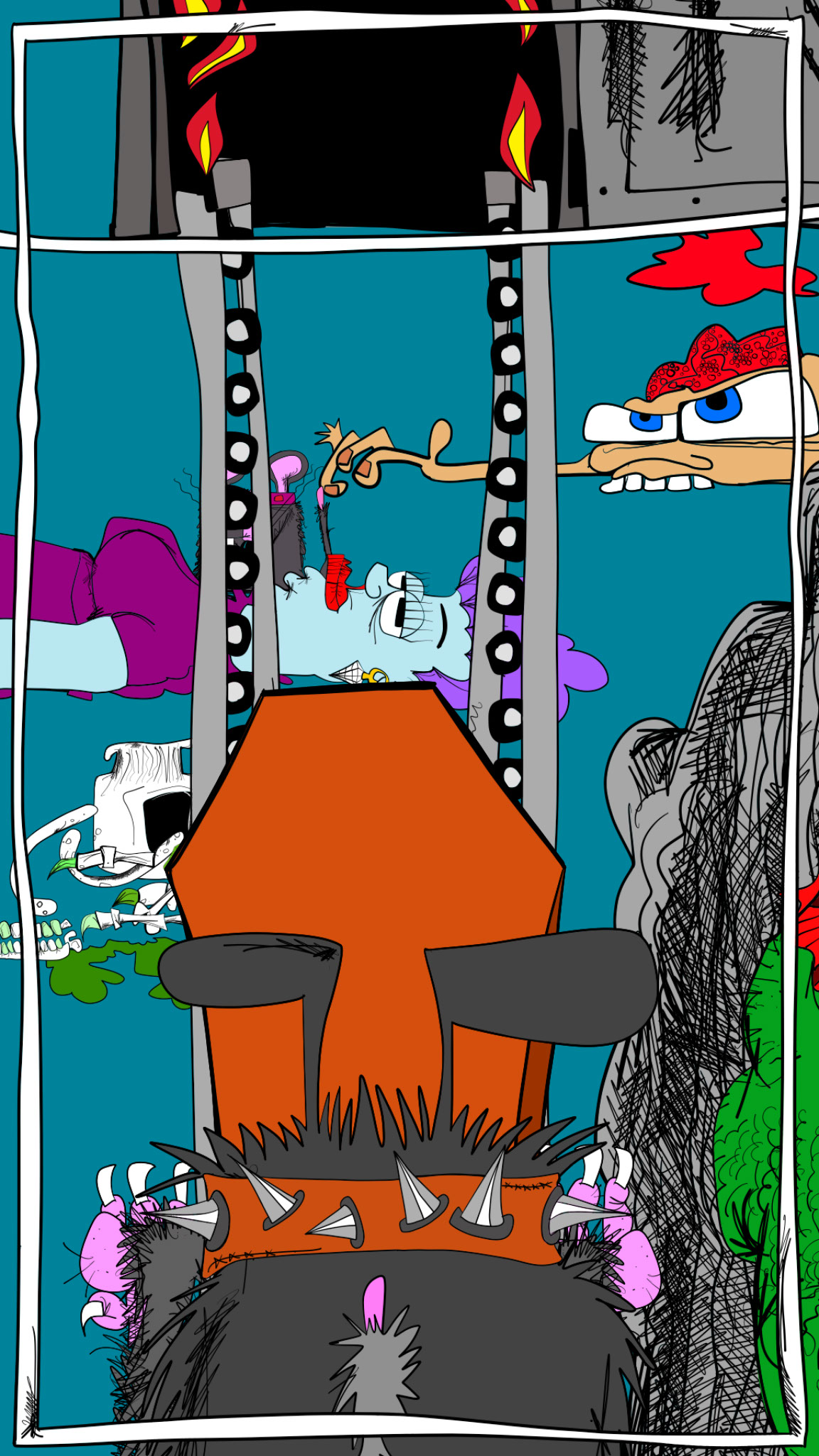 Crematorium. Wide shot copy, authored Carny Island artwork