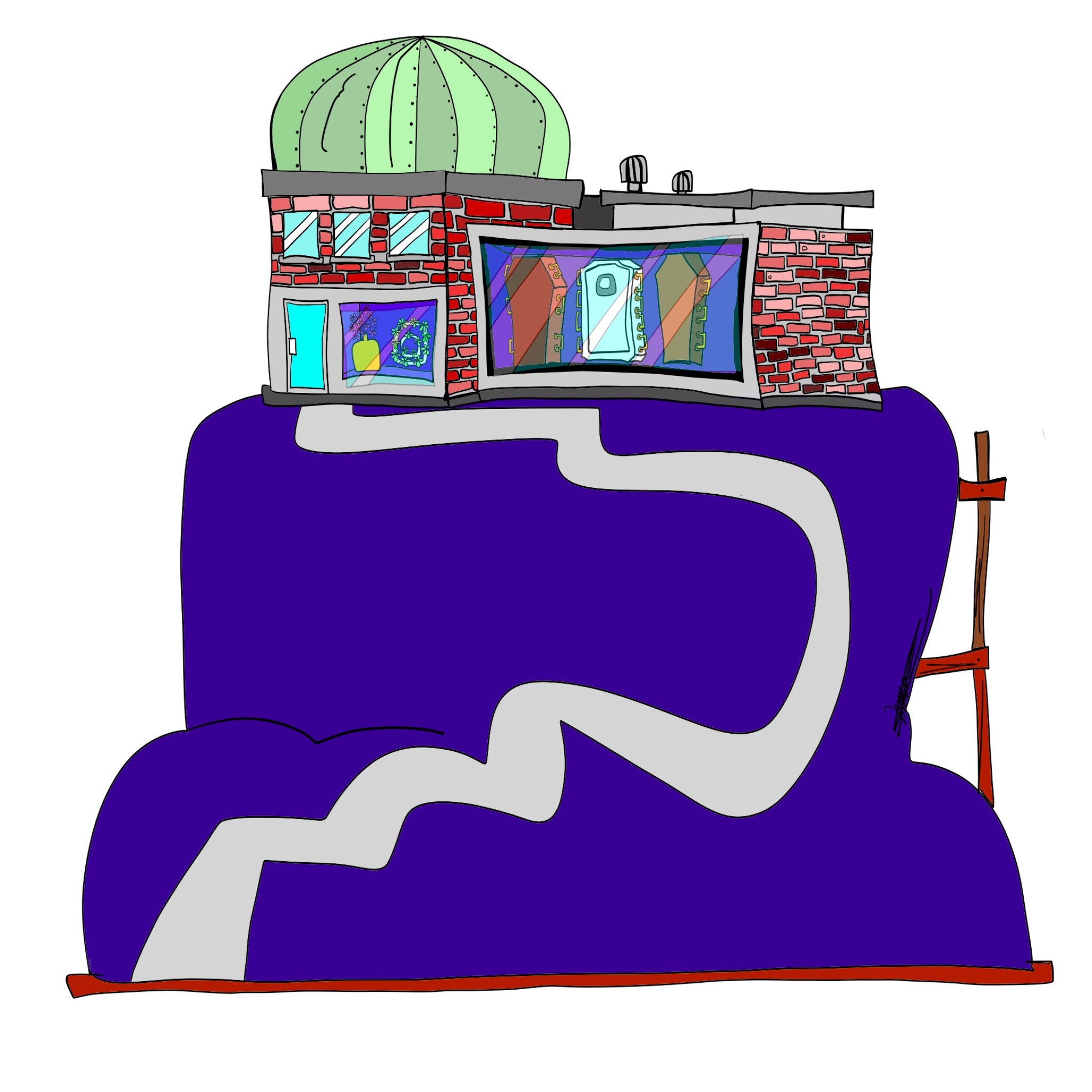 Crookwood Funeral Parlour, authored Carny Island artwork