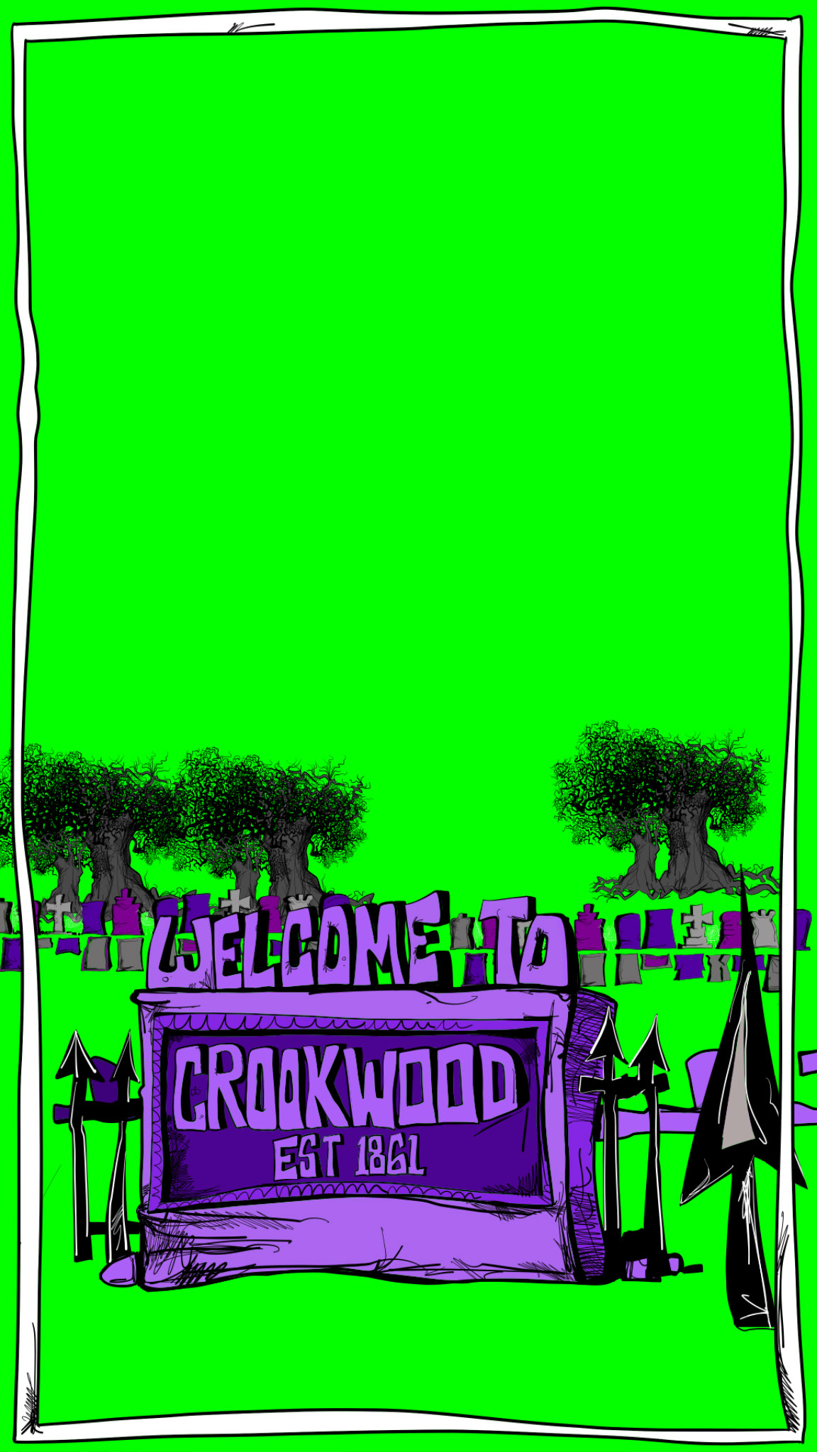 Crookwood opening scene, authored Carny Island artwork