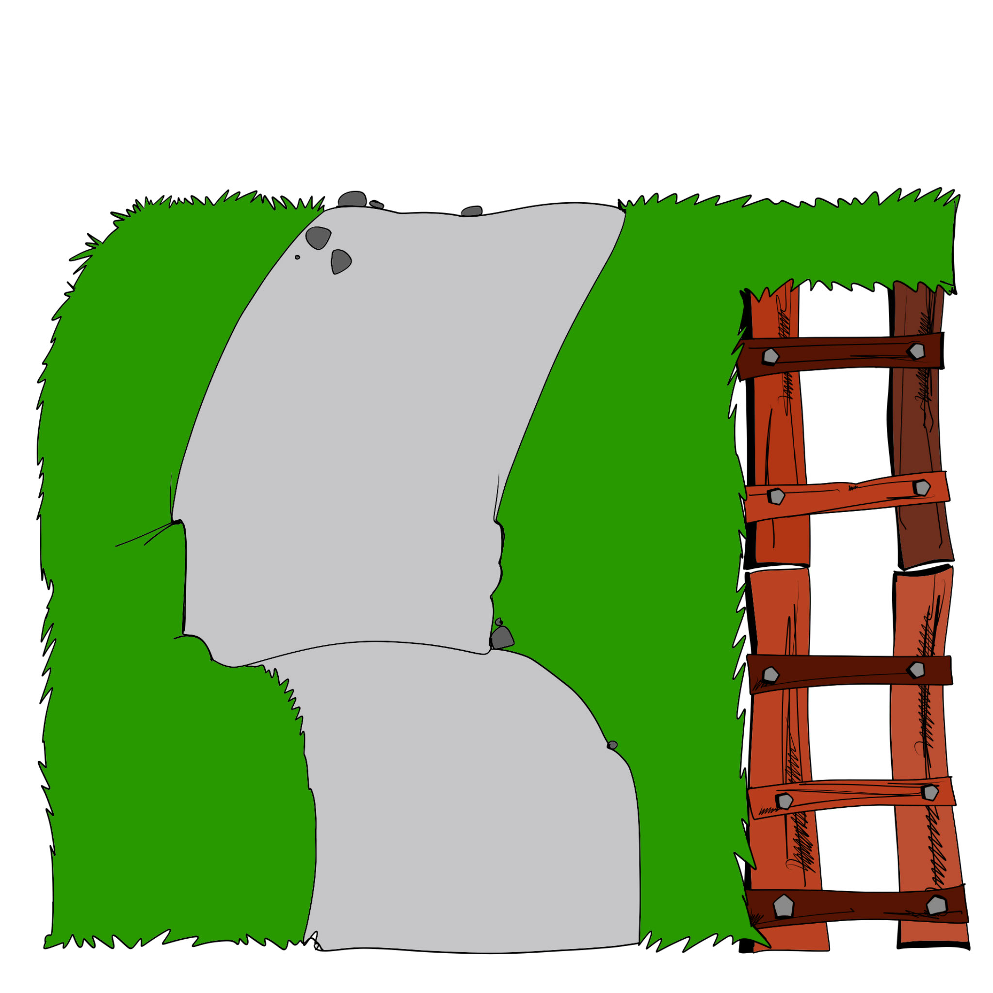 Crookwood yard hill, authored Carny Island artwork