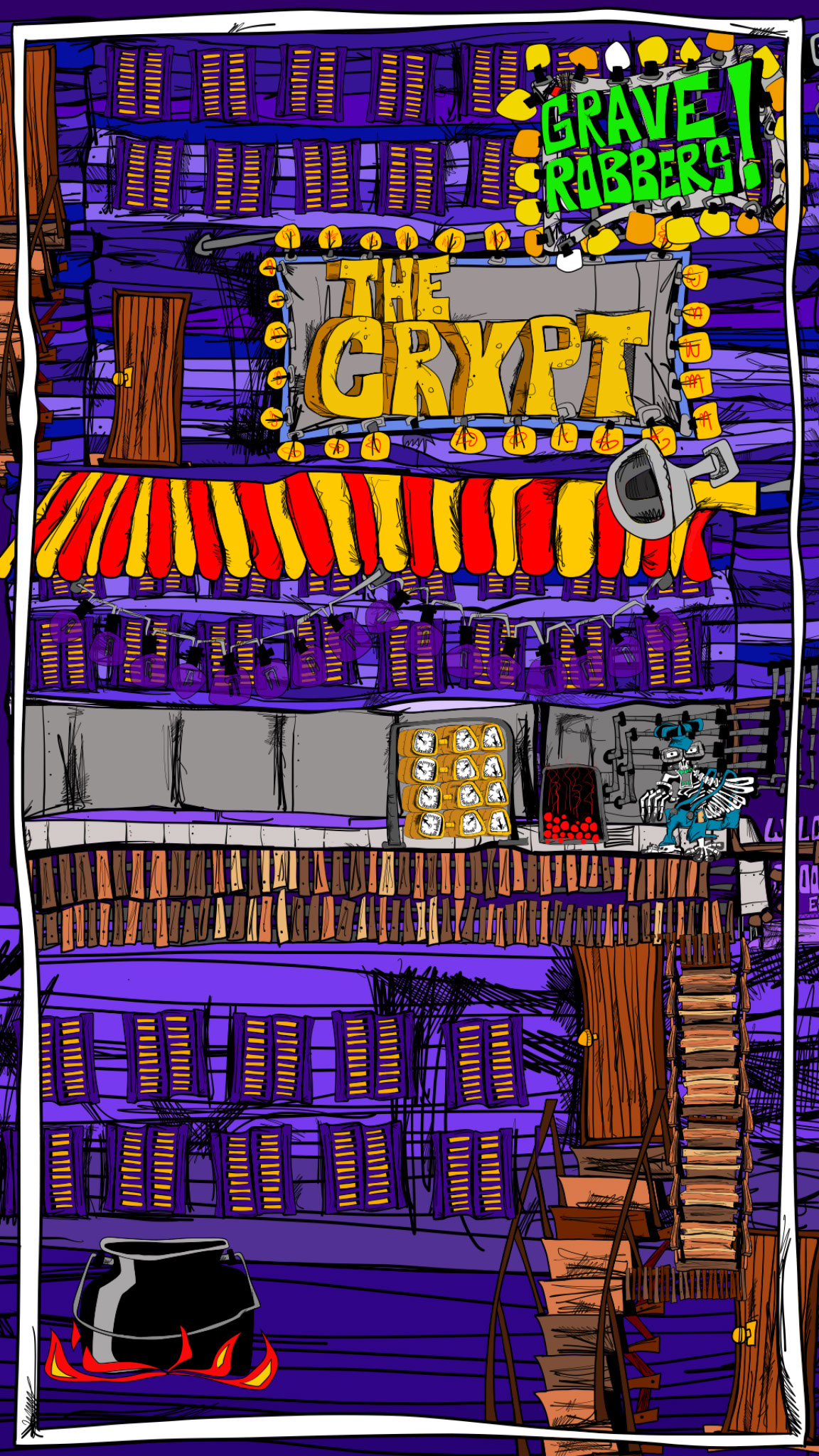 Crookwood. Ground floor, authored Carny Island artwork