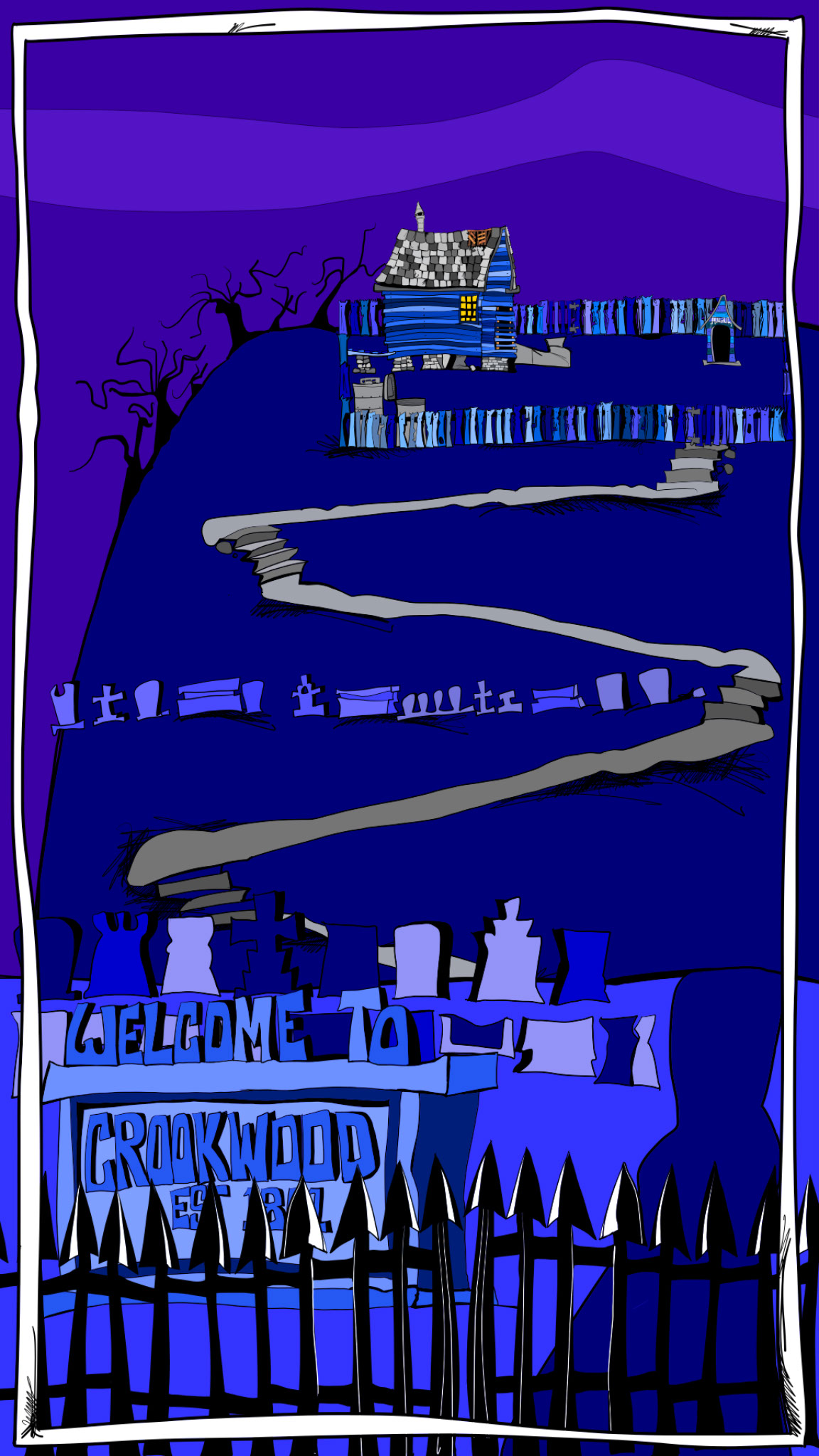 Crookwood. Main entrance copy 4, authored Carny Island artwork