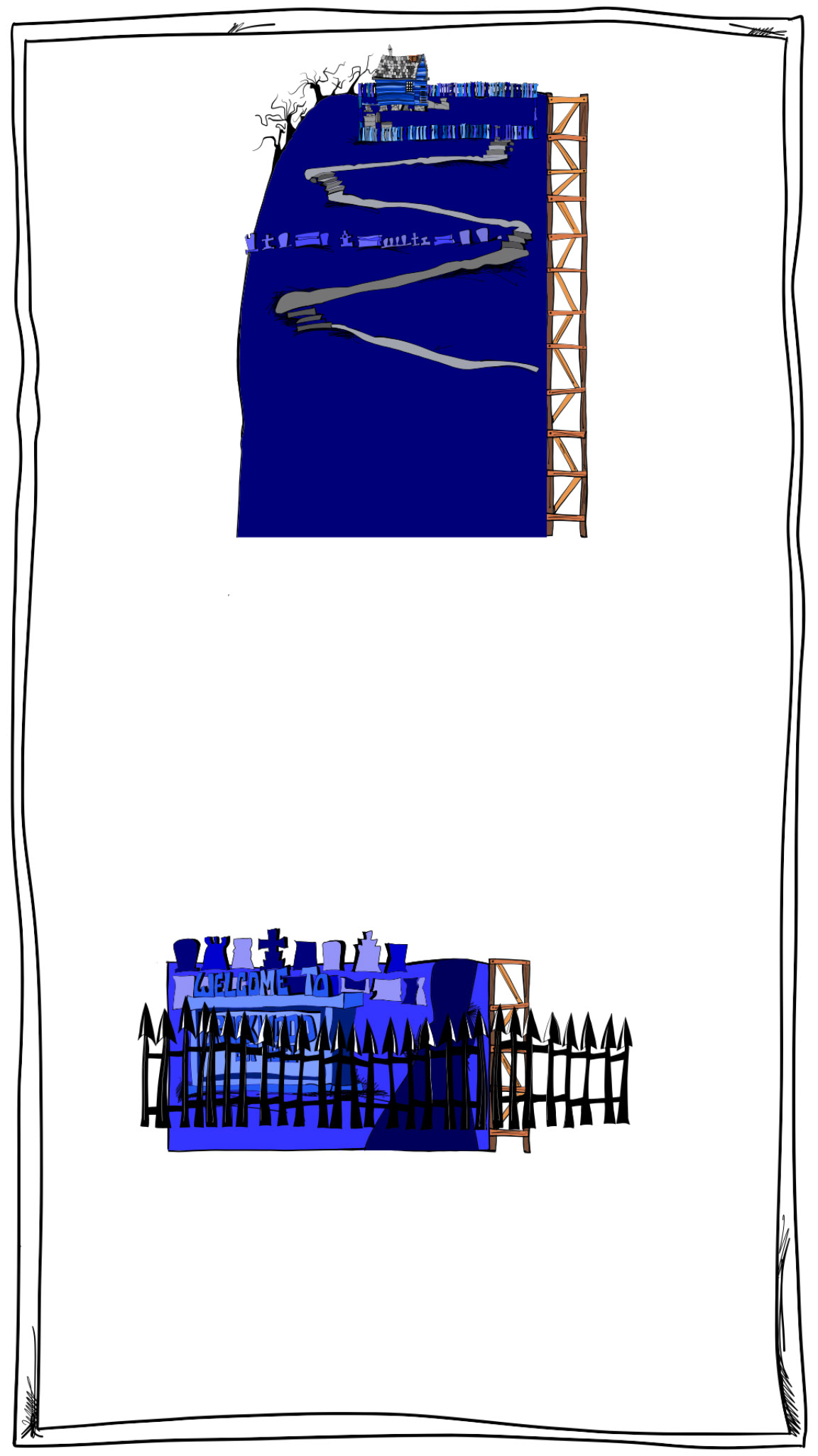 Crookwood. Main entrance copy 6, authored Carny Island artwork