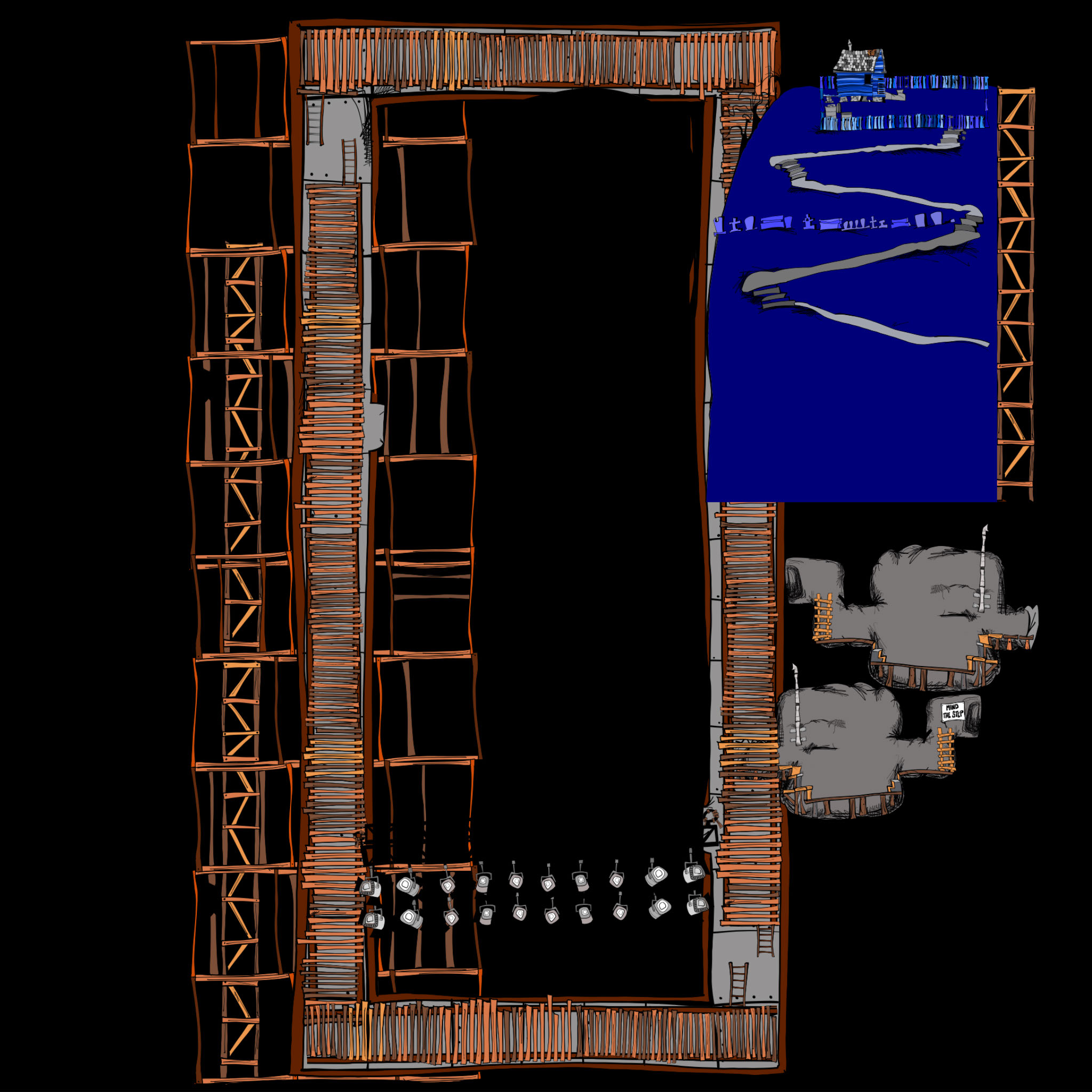 Crookwood. Master Map copy, authored Carny Island artwork