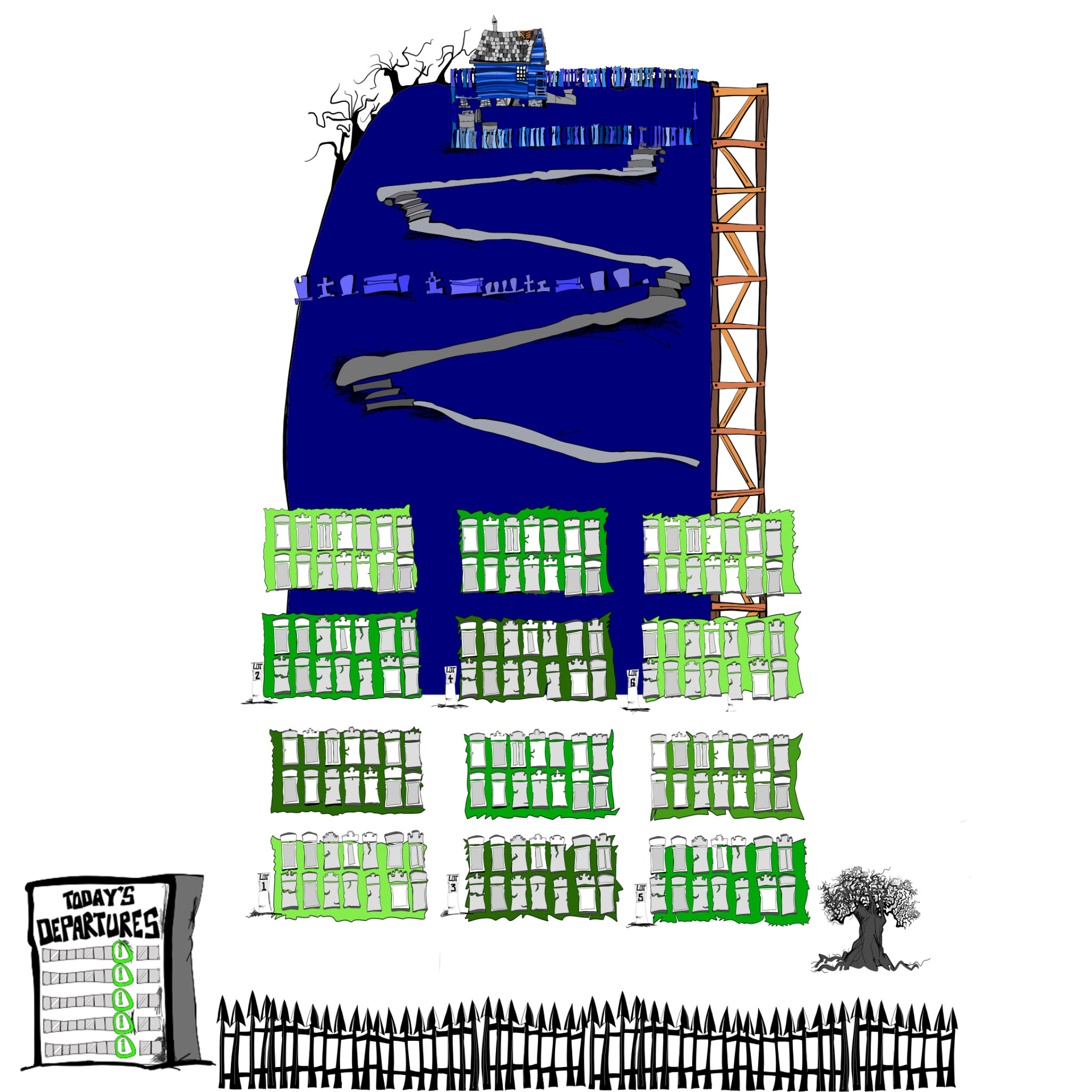 Crookwood. The game board. Master copy 1, authored Carny Island artwork