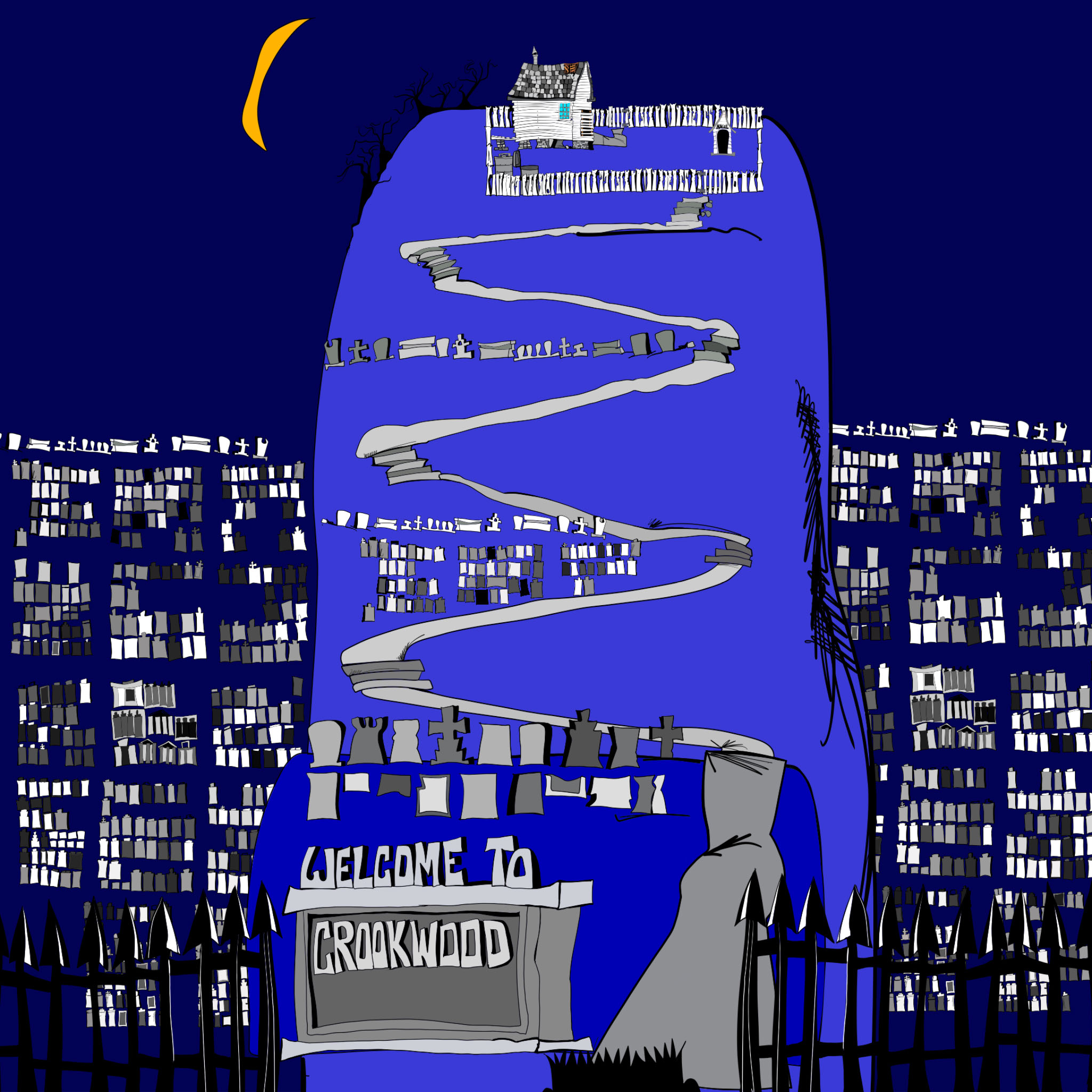 Crookwood. The set. Updated, authored Carny Island artwork