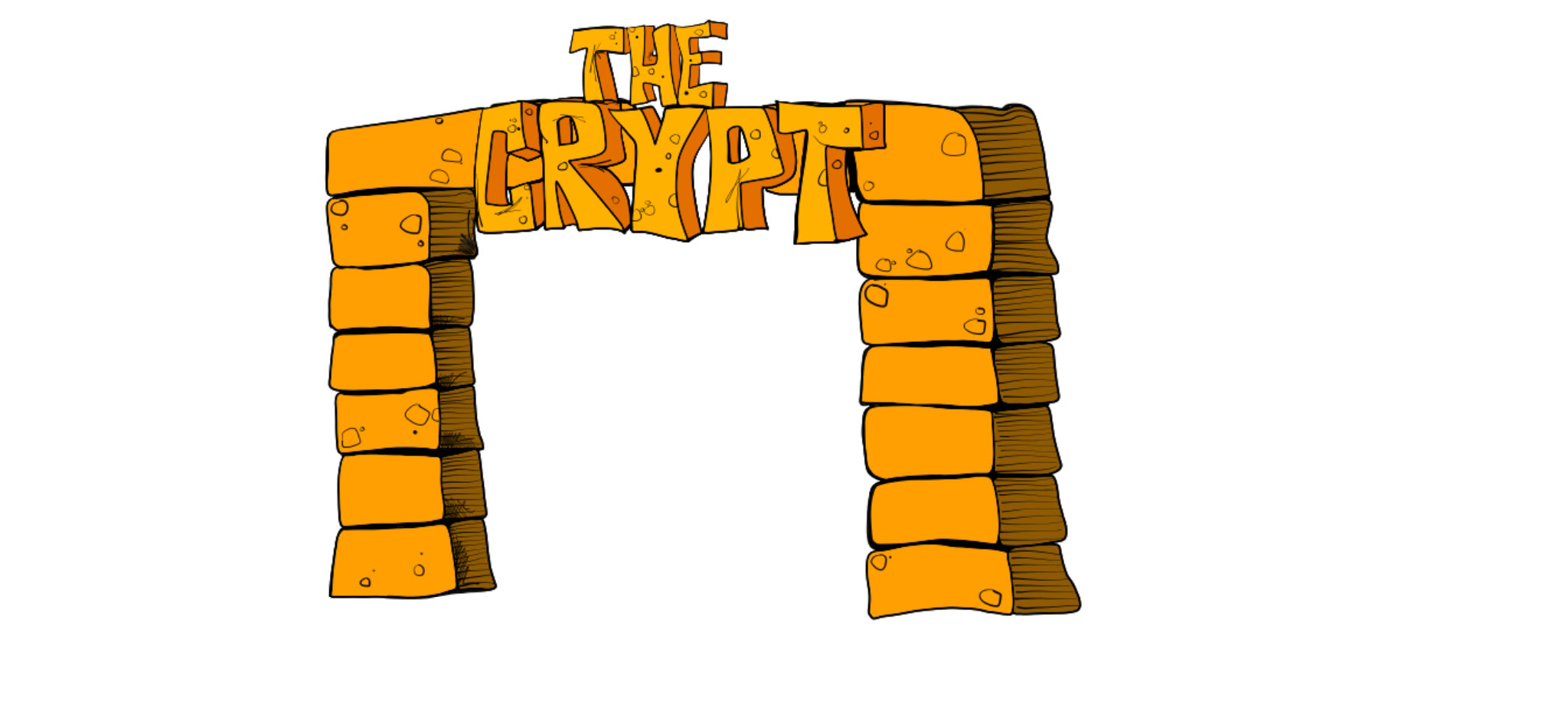 Crypt entrance, authored Carny Island artwork