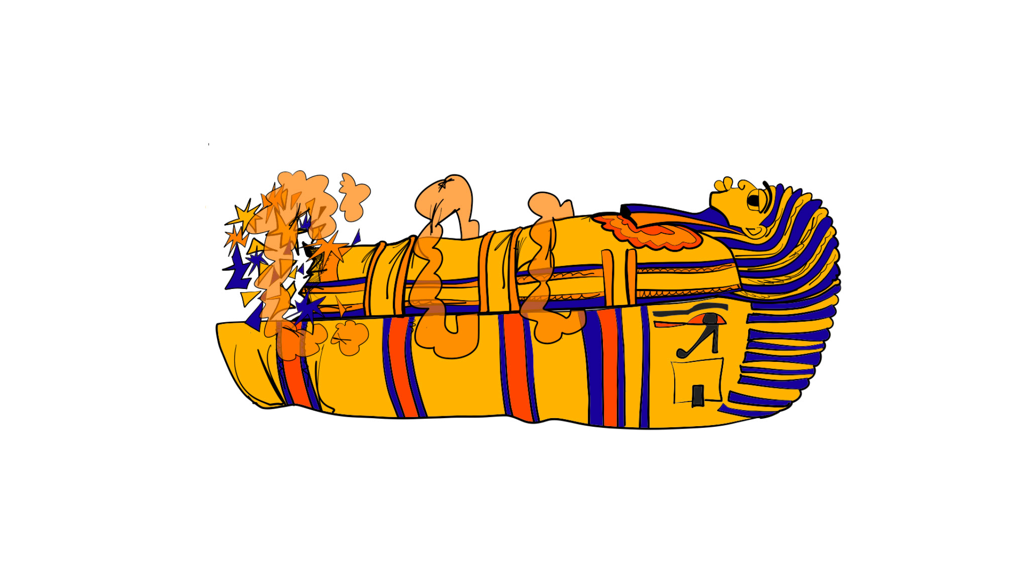 Crypt lid bring buzz sawed, authored Carny Island artwork