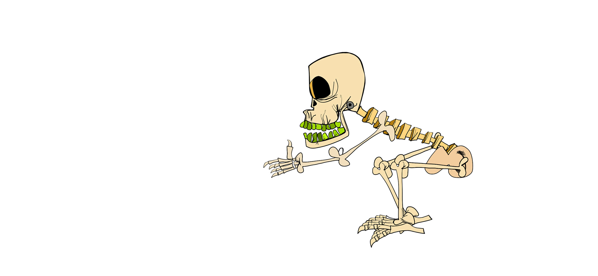 Crypt mummy skeleton, authored Carny Island artwork