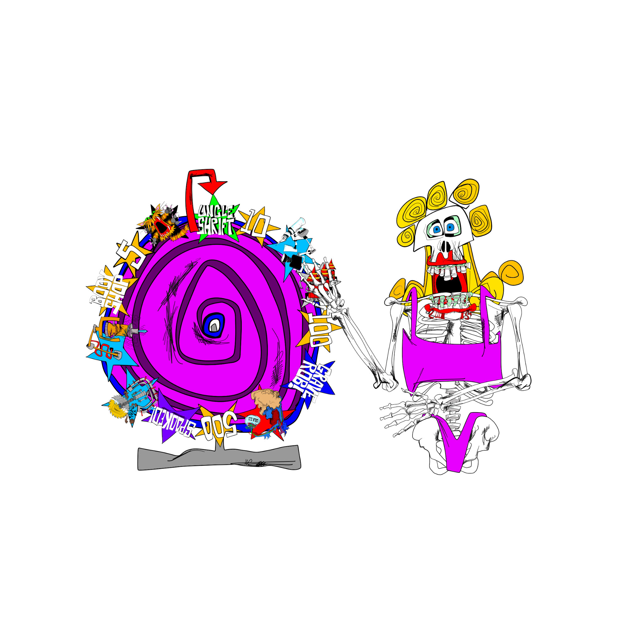 Deadeece, authored Carny Island artwork