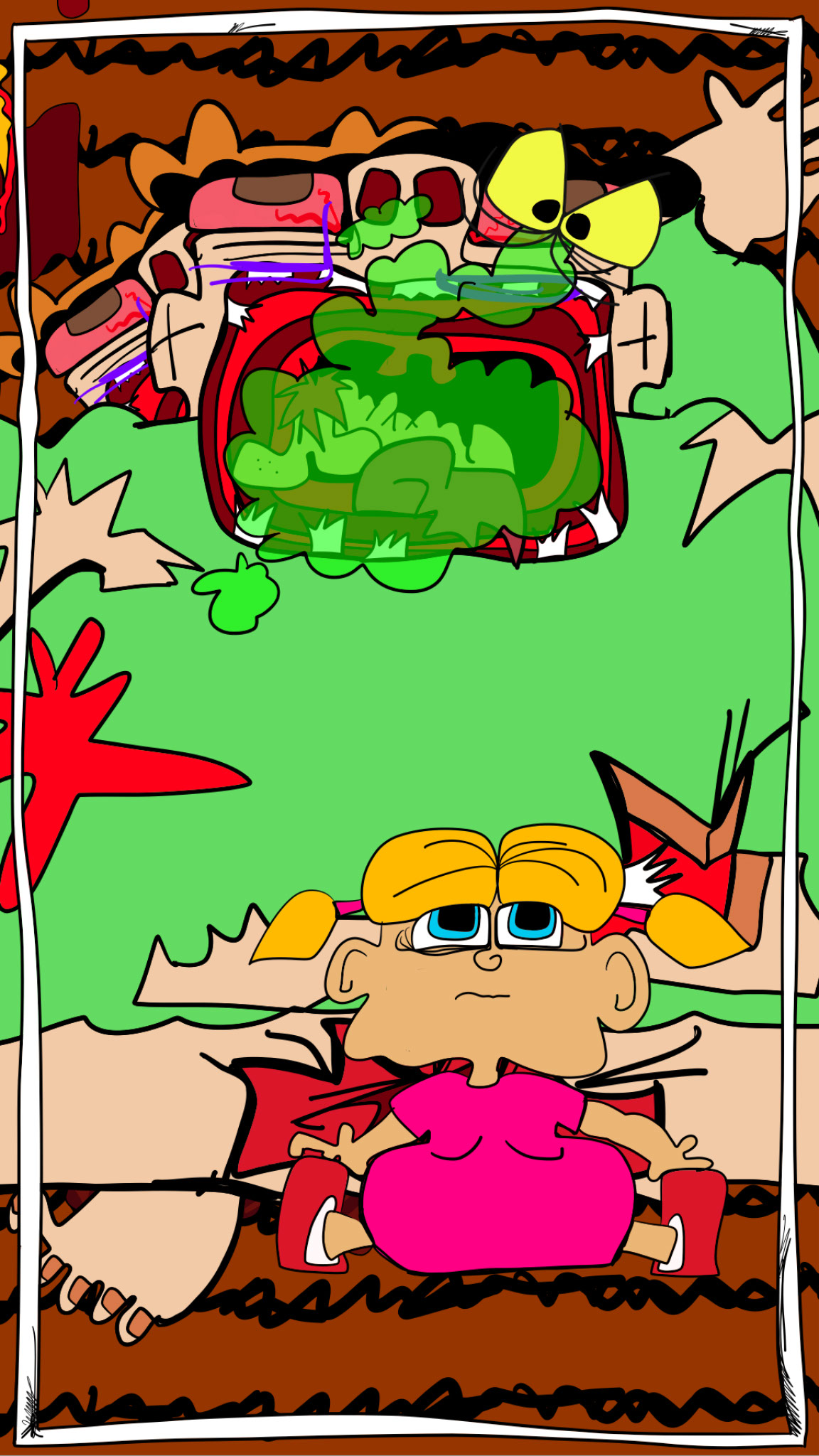 Dick leaves the body, authored Carny Island artwork