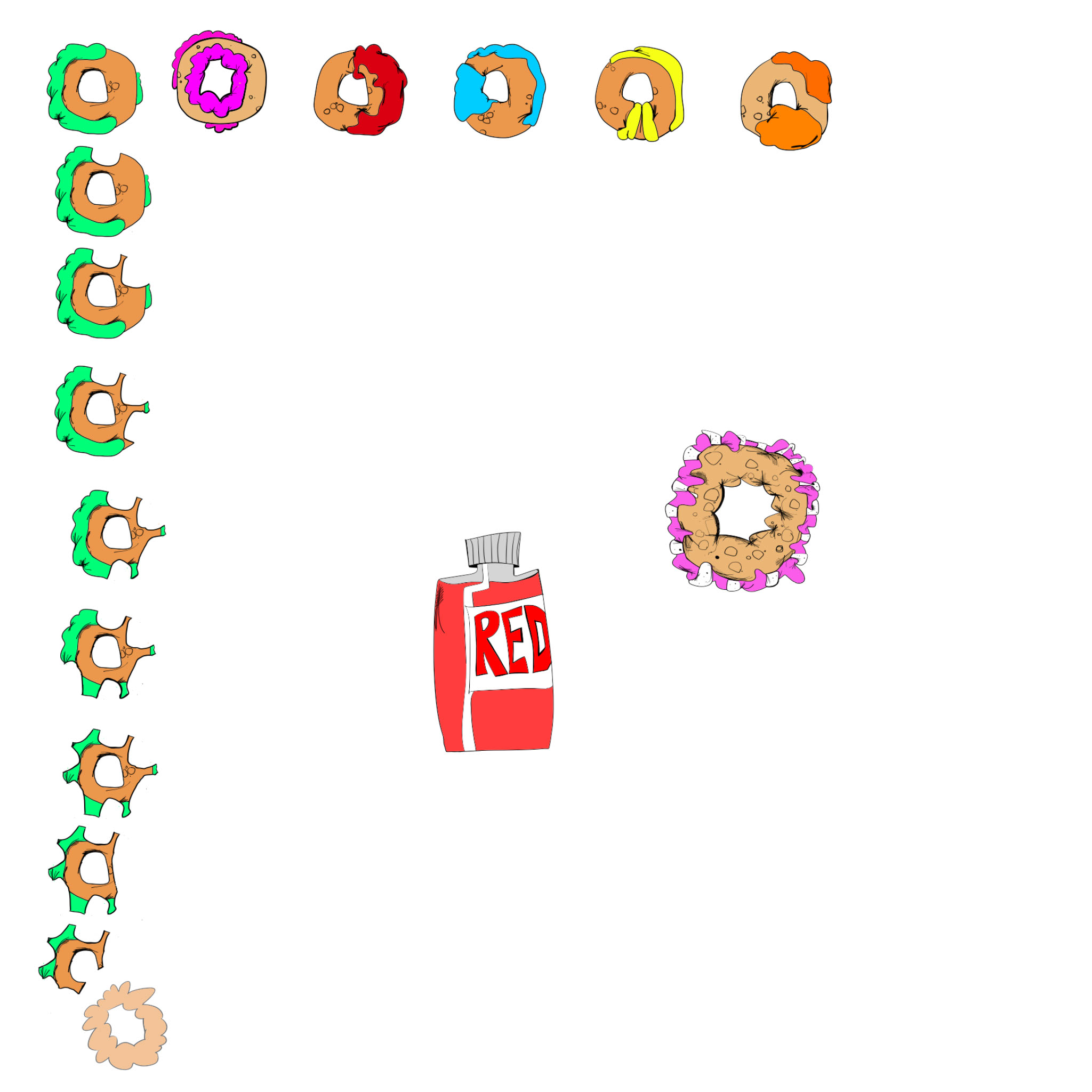 Donut power, authored Carny Island artwork