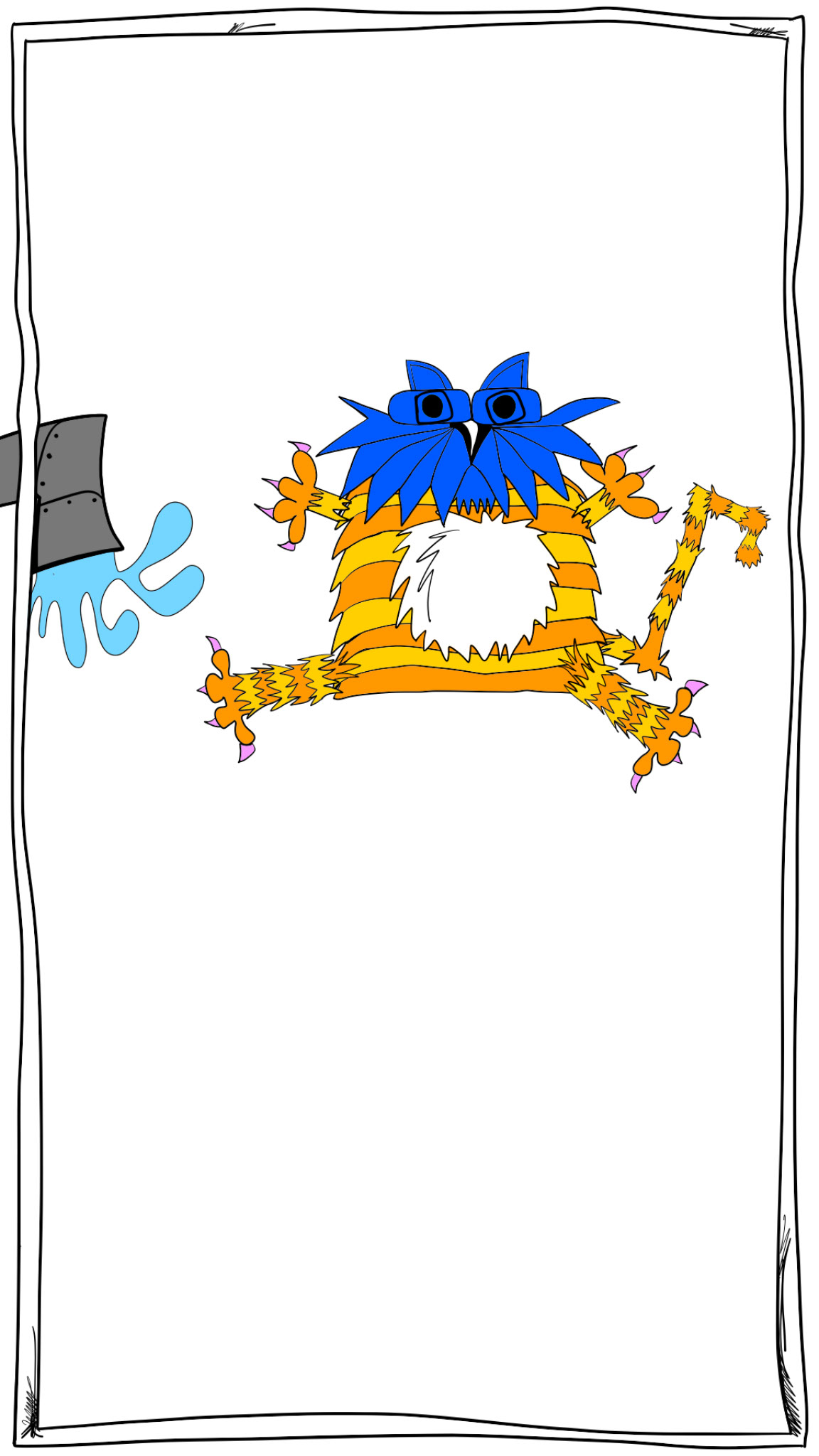 Drowning cat. Part 1, authored Carny Island artwork