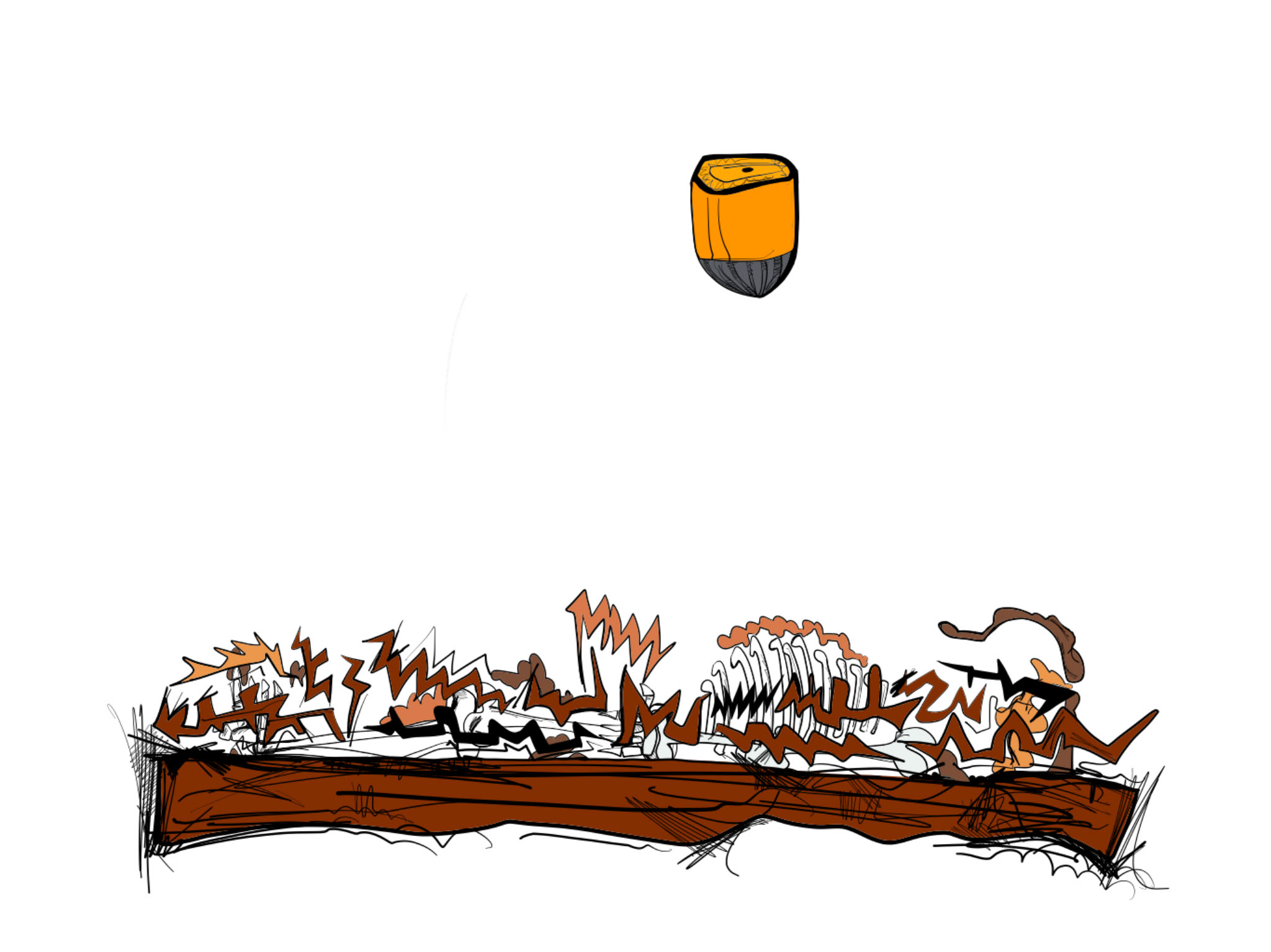 Dud deaden, authored Carny Island artwork