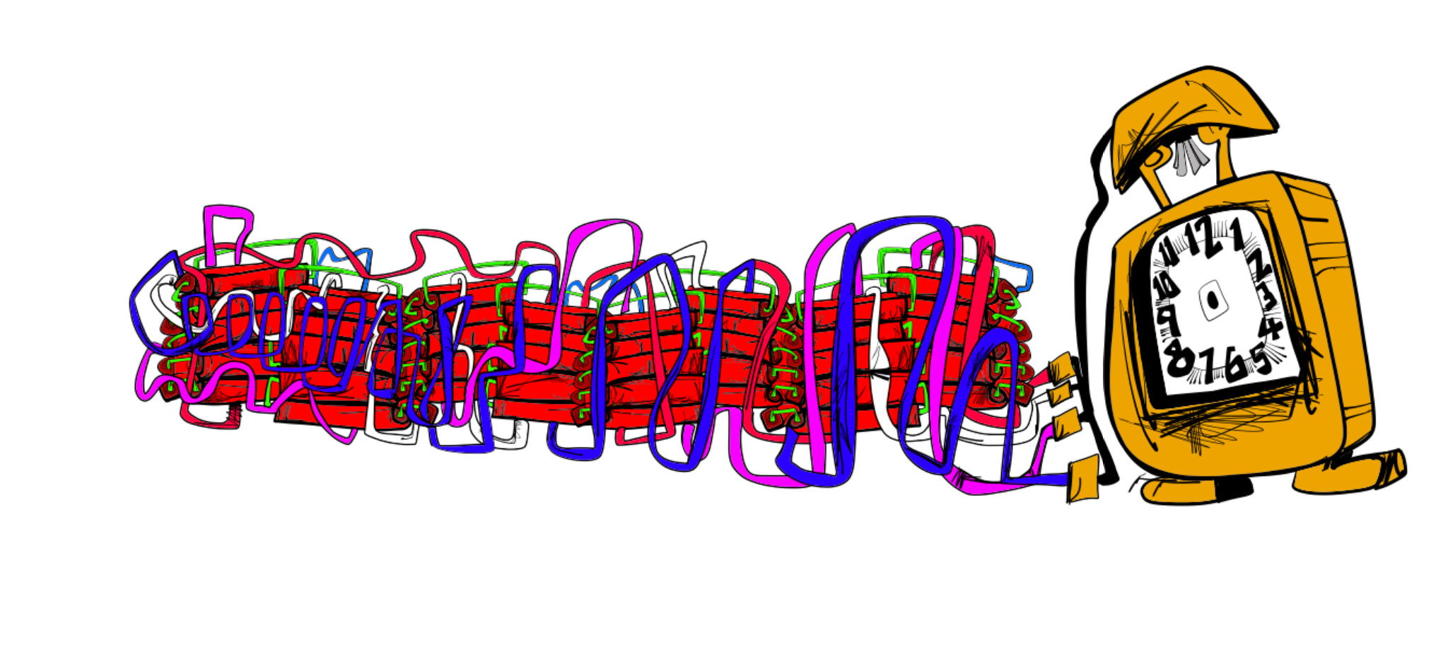 Dynamite sticks, authored Carny Island artwork