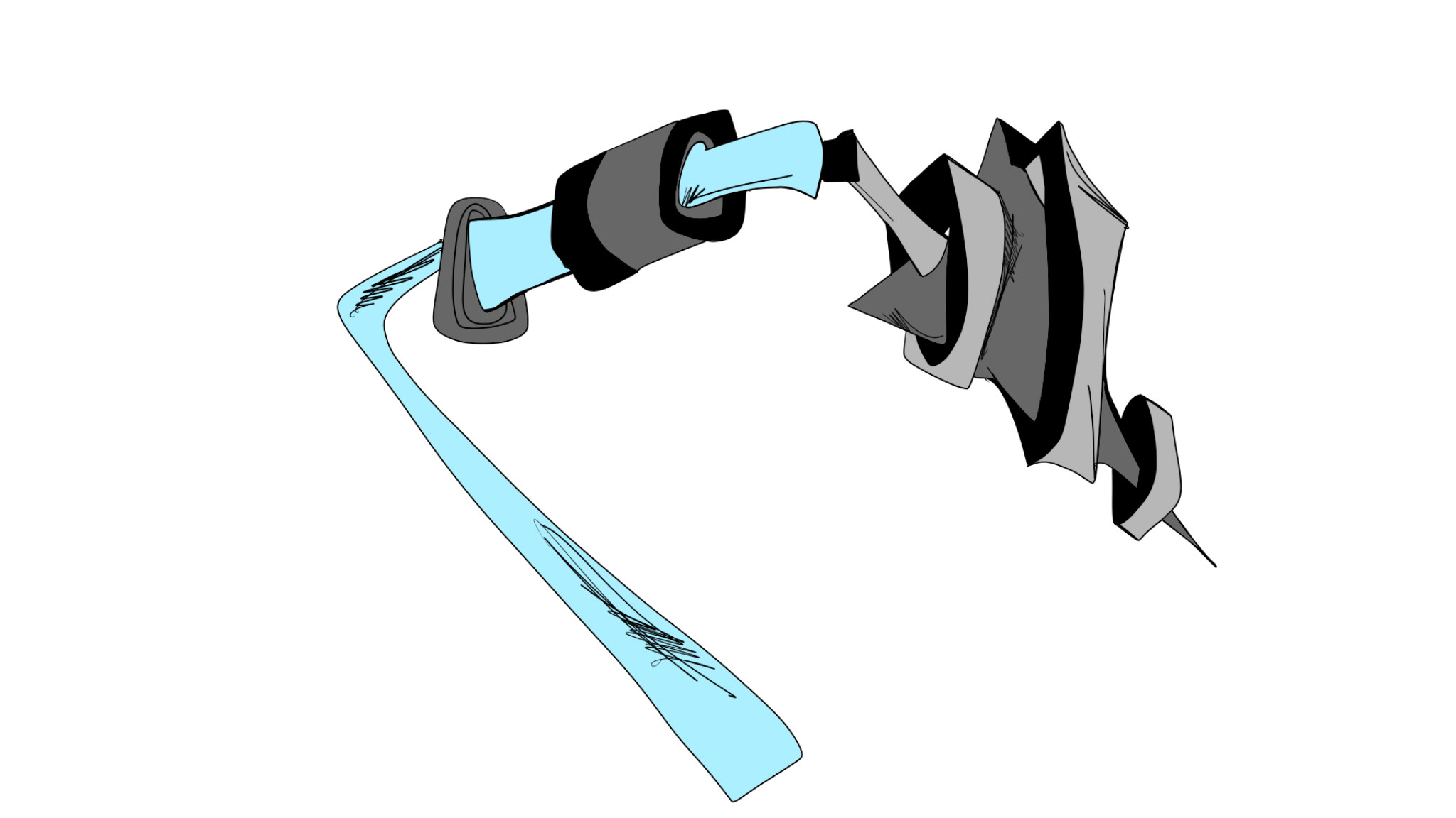 Earth drill in action, authored Carny Island artwork
