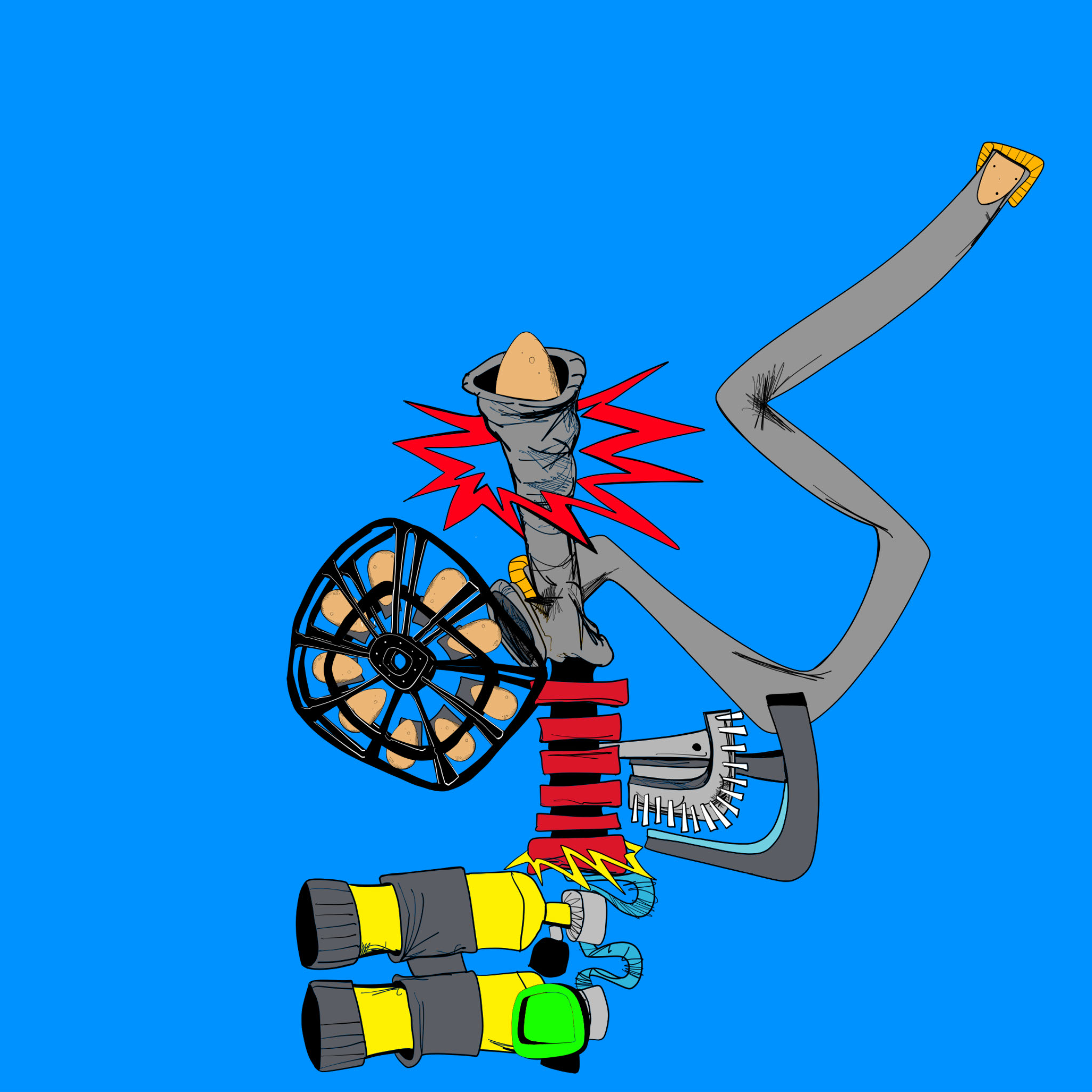 Egg mortar, authored Carny Island artwork