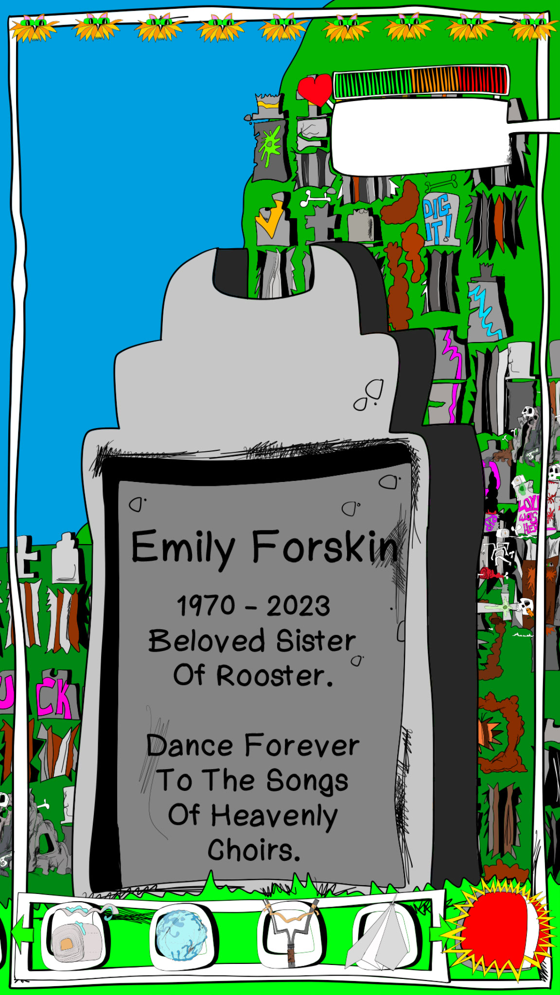 Emily Pellicle, authored Carny Island artwork