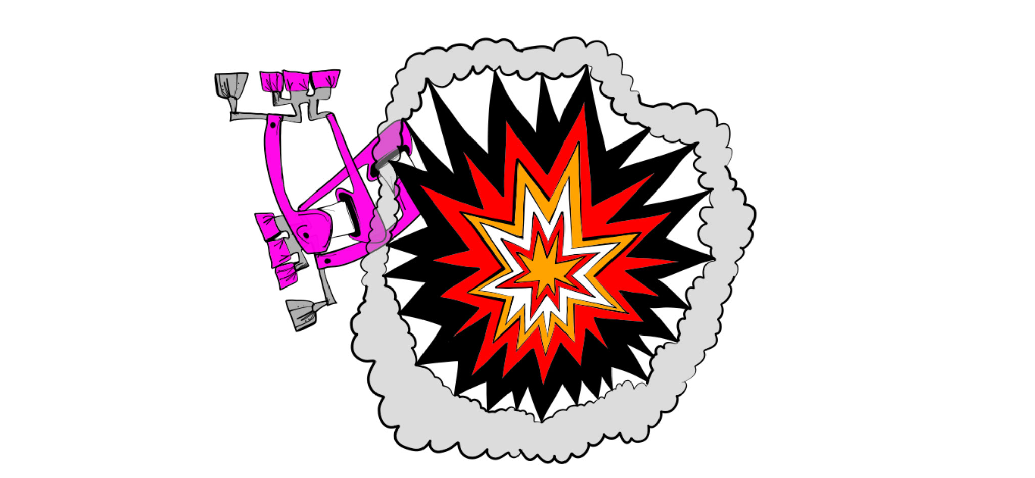 Explosion 1 copy 1, authored Carny Island artwork