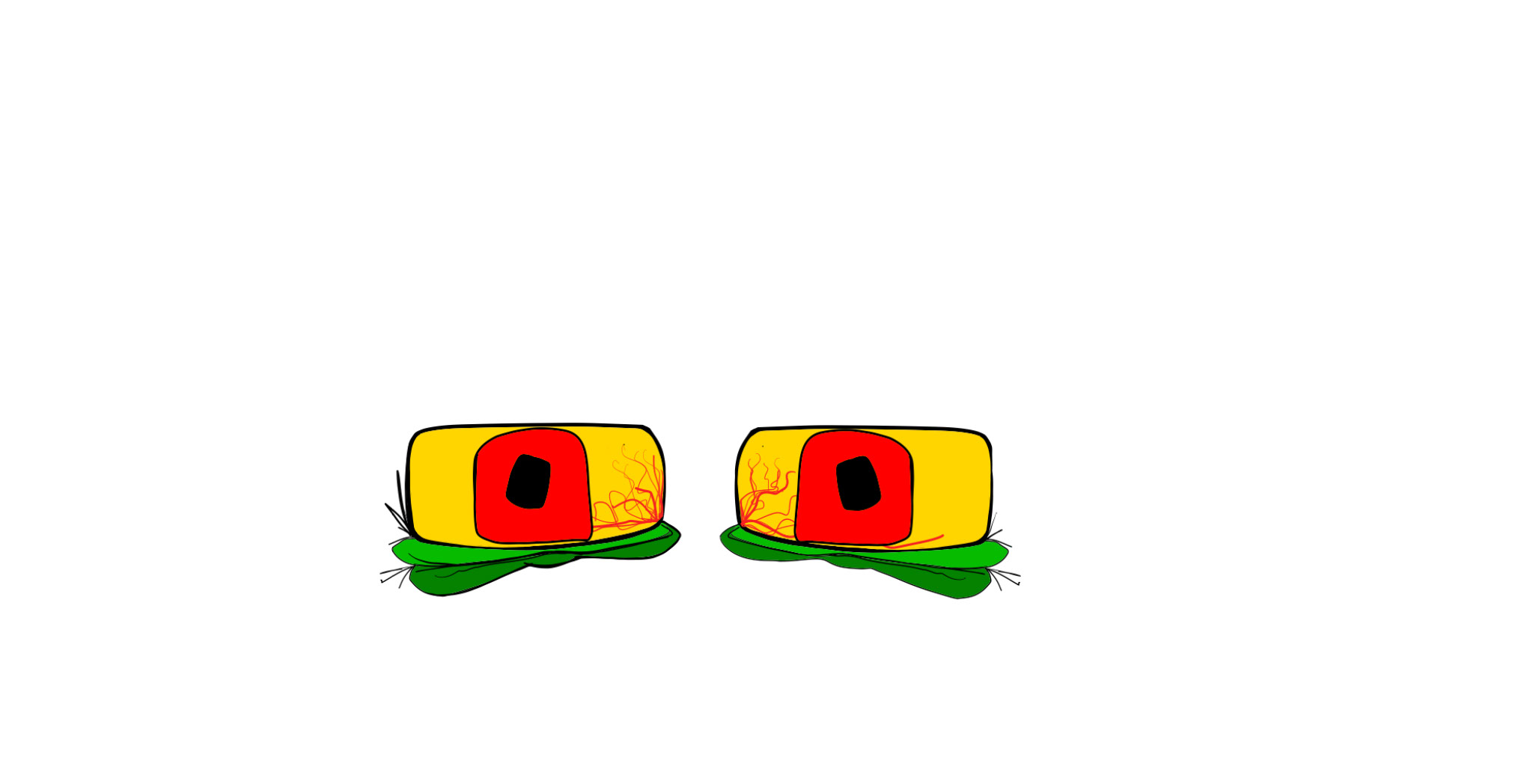 Eyes lids and eyebrows copy, authored Carny Island artwork