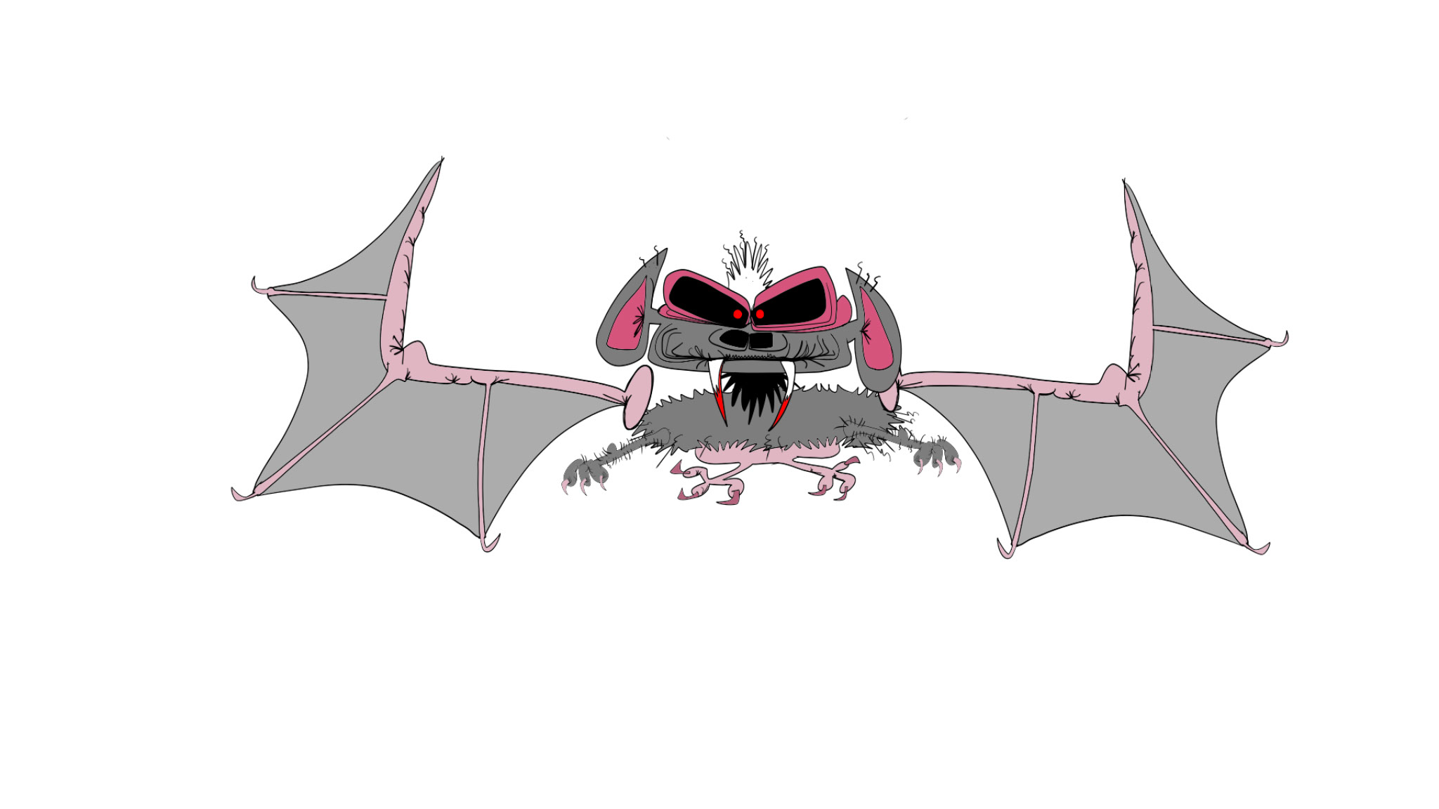 Face sucker bat, authored Carny Island artwork