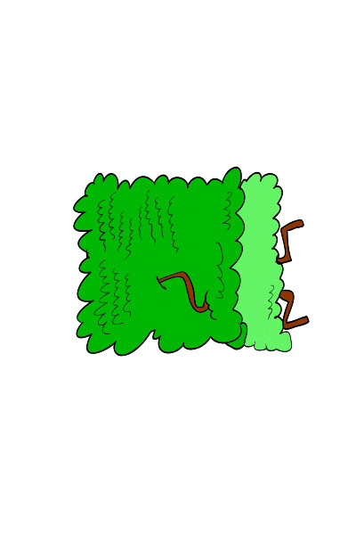 Fat hedge, authored Carny Island artwork